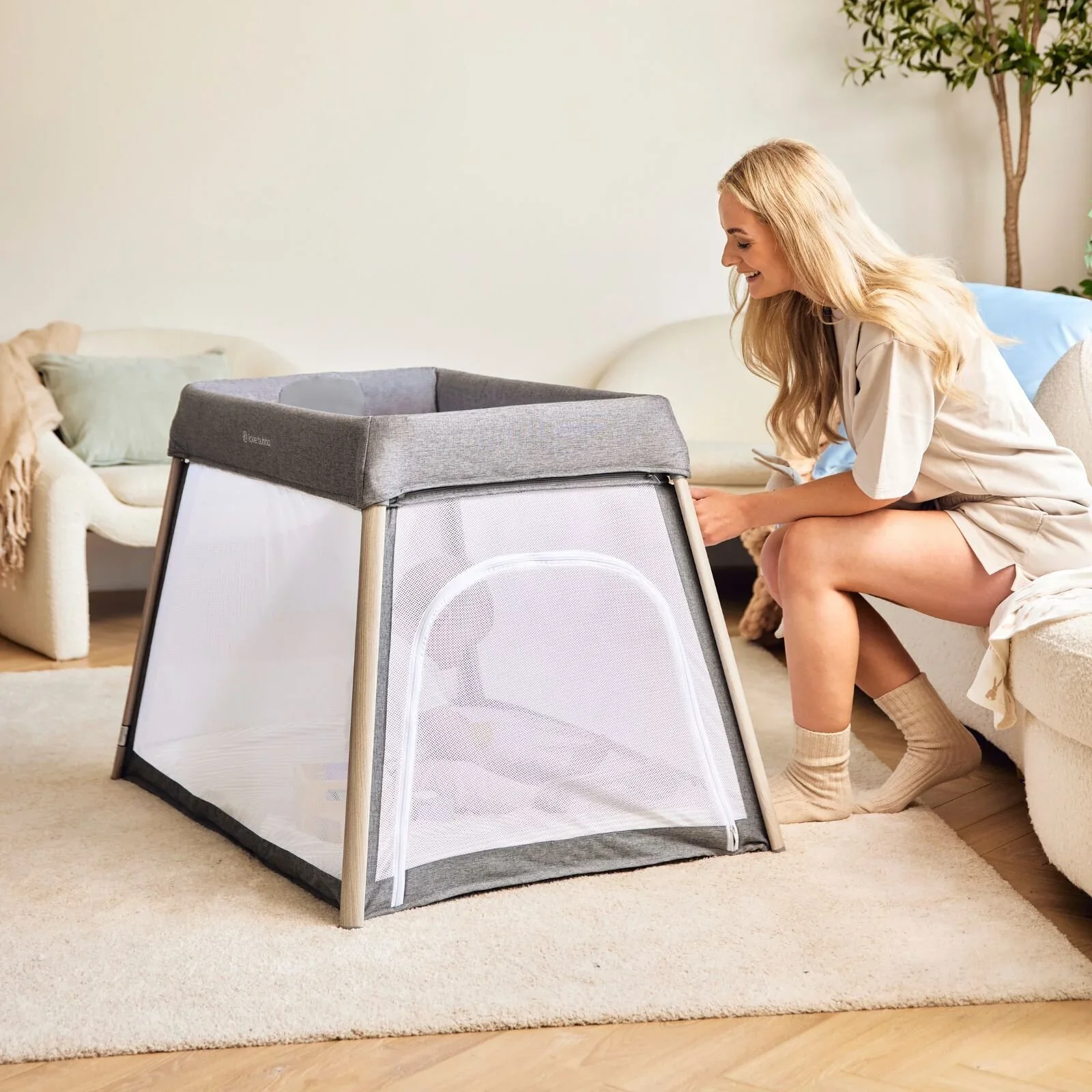 Ickle Bubba Scout 2-in-1 Travel Cot & Playpen - Ash Grey - Image 7