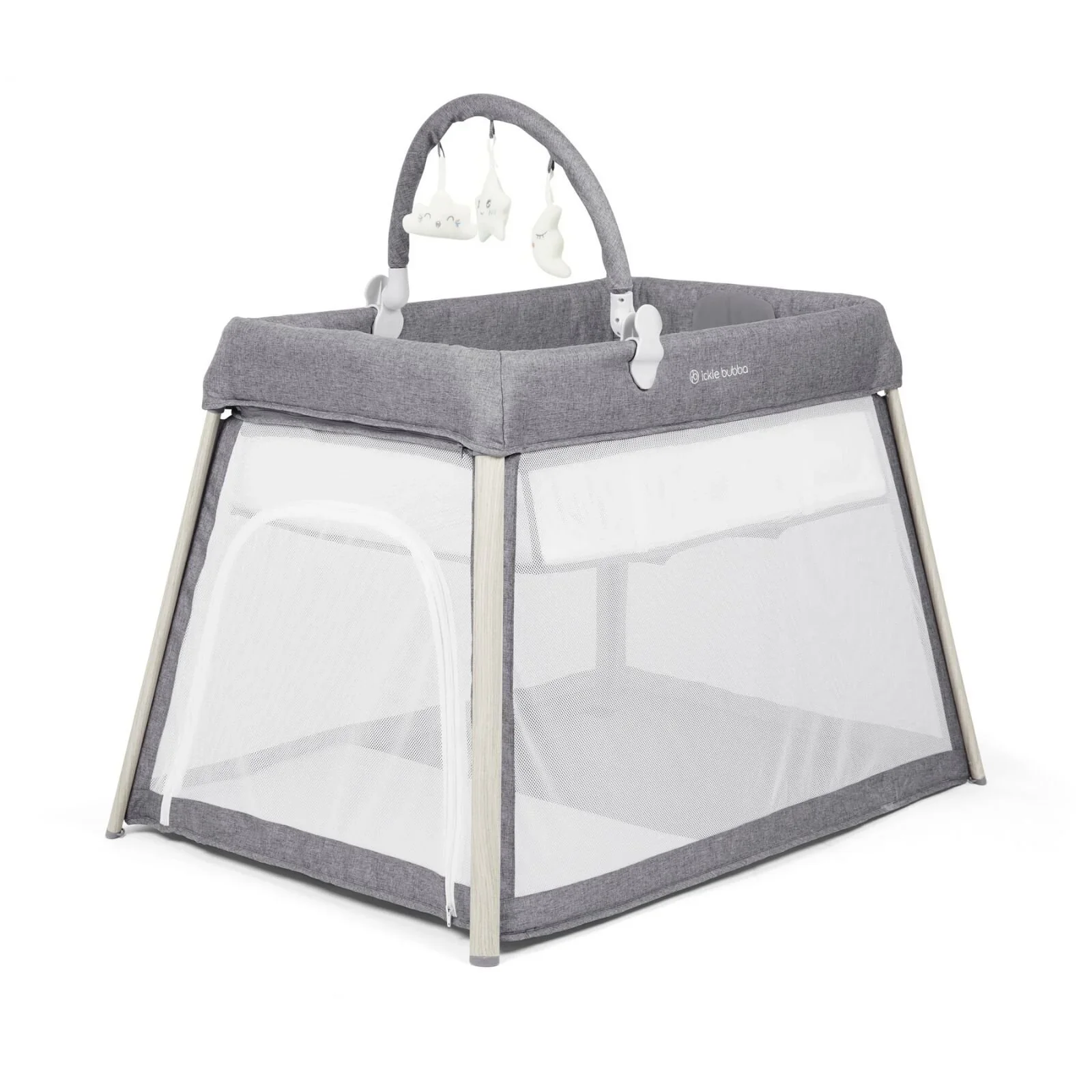 Ickle Bubba Scout 3-in-1 Travel Crib Cot & Playpen - Ash Grey - Image 2