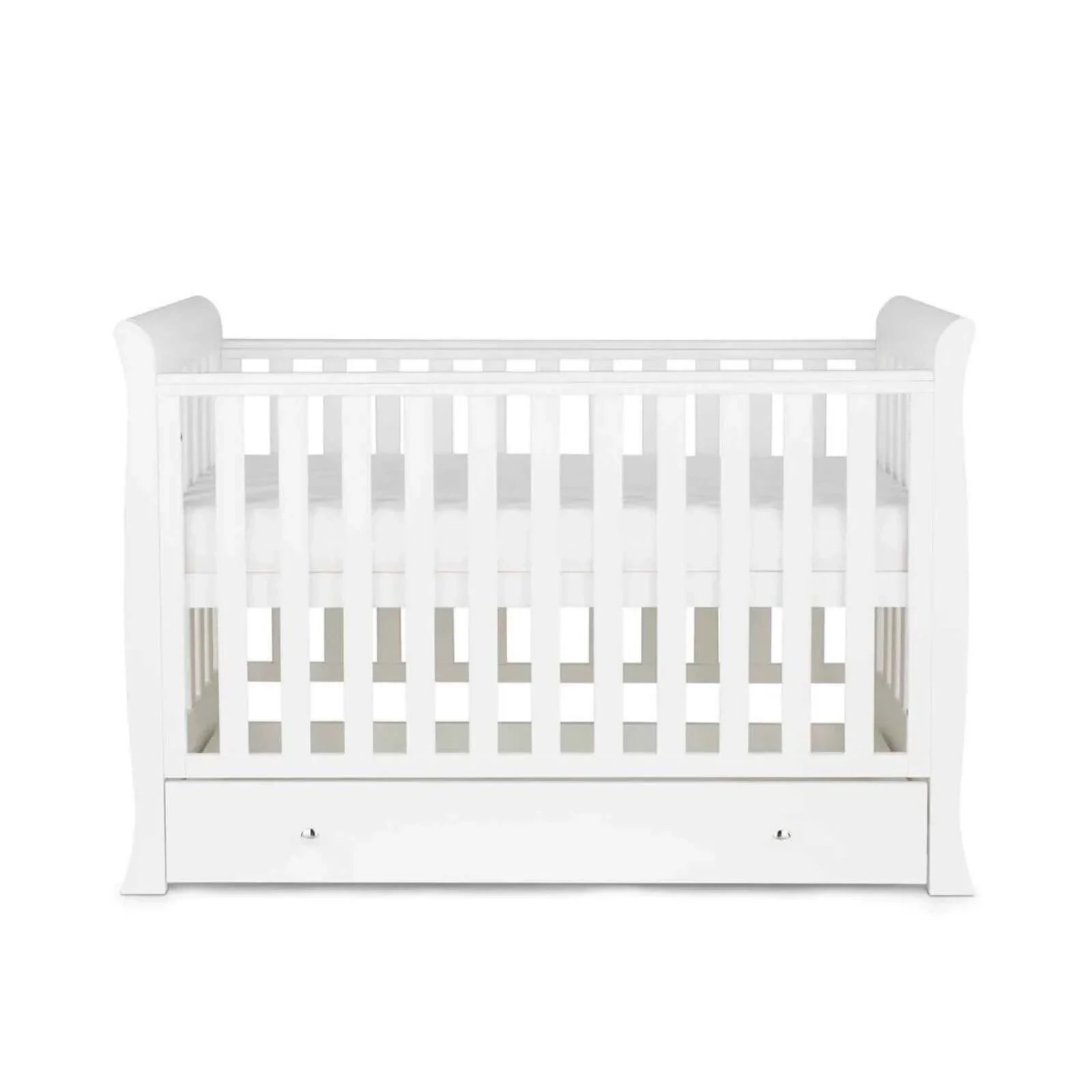 Ickle Bubba Snowdon 4 in 1 Mini 2 Piece Furniture Set White - Fibre Mattress - Image 10