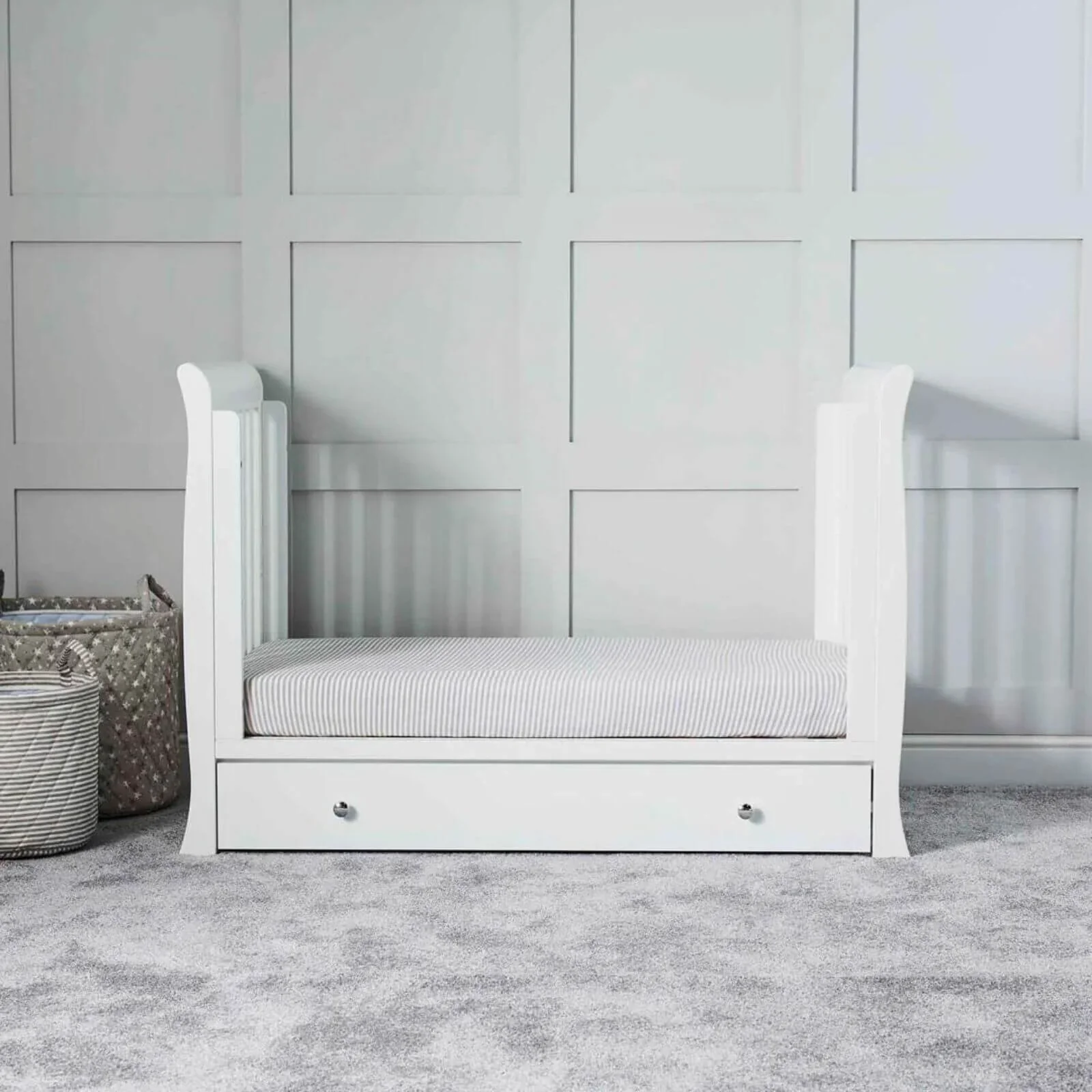 Ickle Bubba Snowdon 4 in 1 Mini 2 Piece Furniture Set White - Premium Pocket Sprung Mattress - Image 7