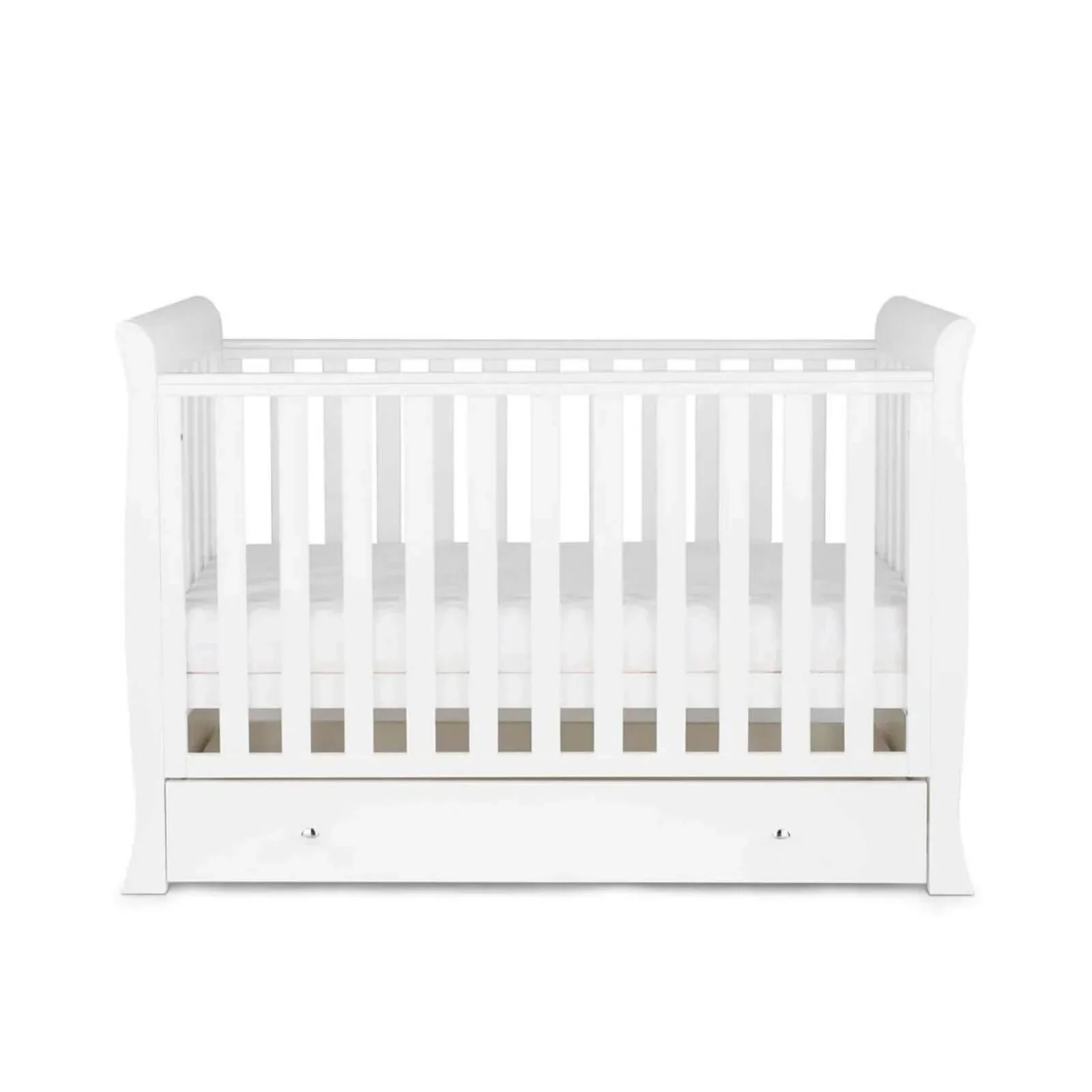 Ickle Bubba Snowdon 4 in 1 Mini 2 Piece Furniture Set White - Fibre Mattress - Image 9