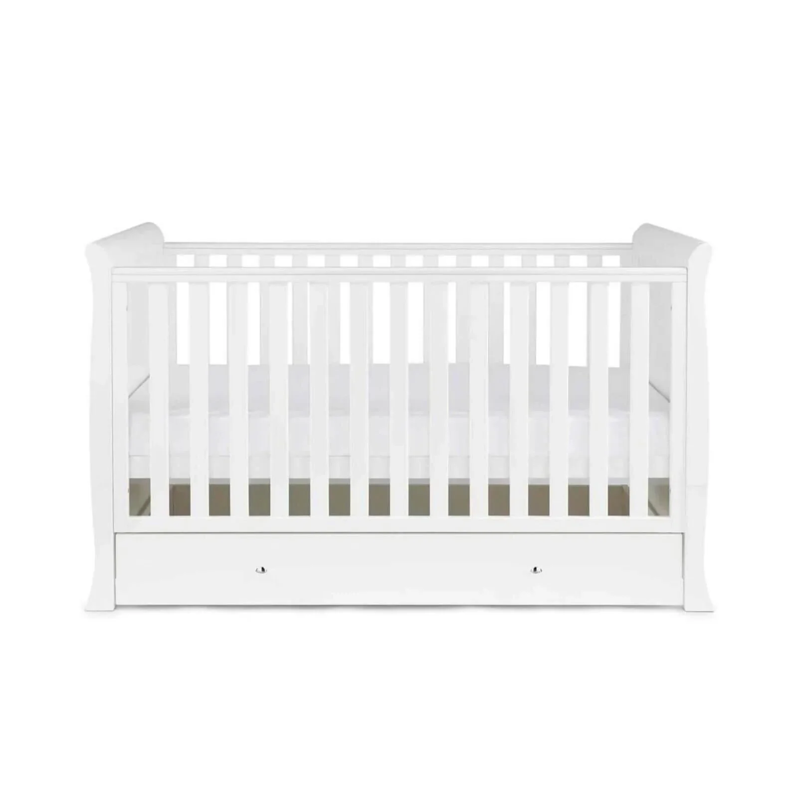 Ickle Bubba Snowdon Classic 2 Piece Furniture Set White - Premium Sprung Mattress - Image 8
