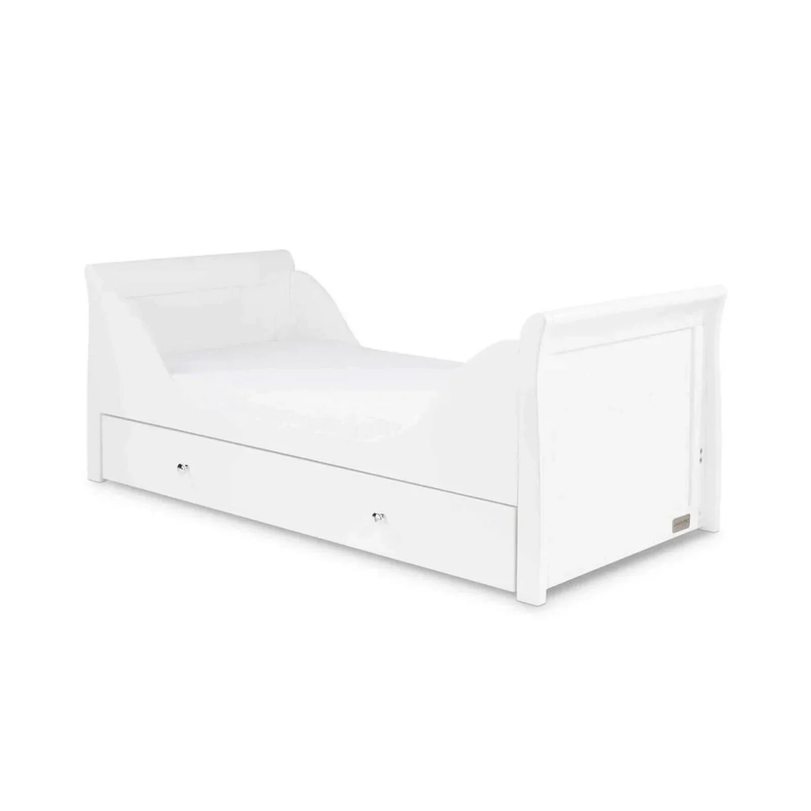 Ickle Bubba Snowdon Classic 2 Piece Furniture Set White - Fibre Mattress - Image 5