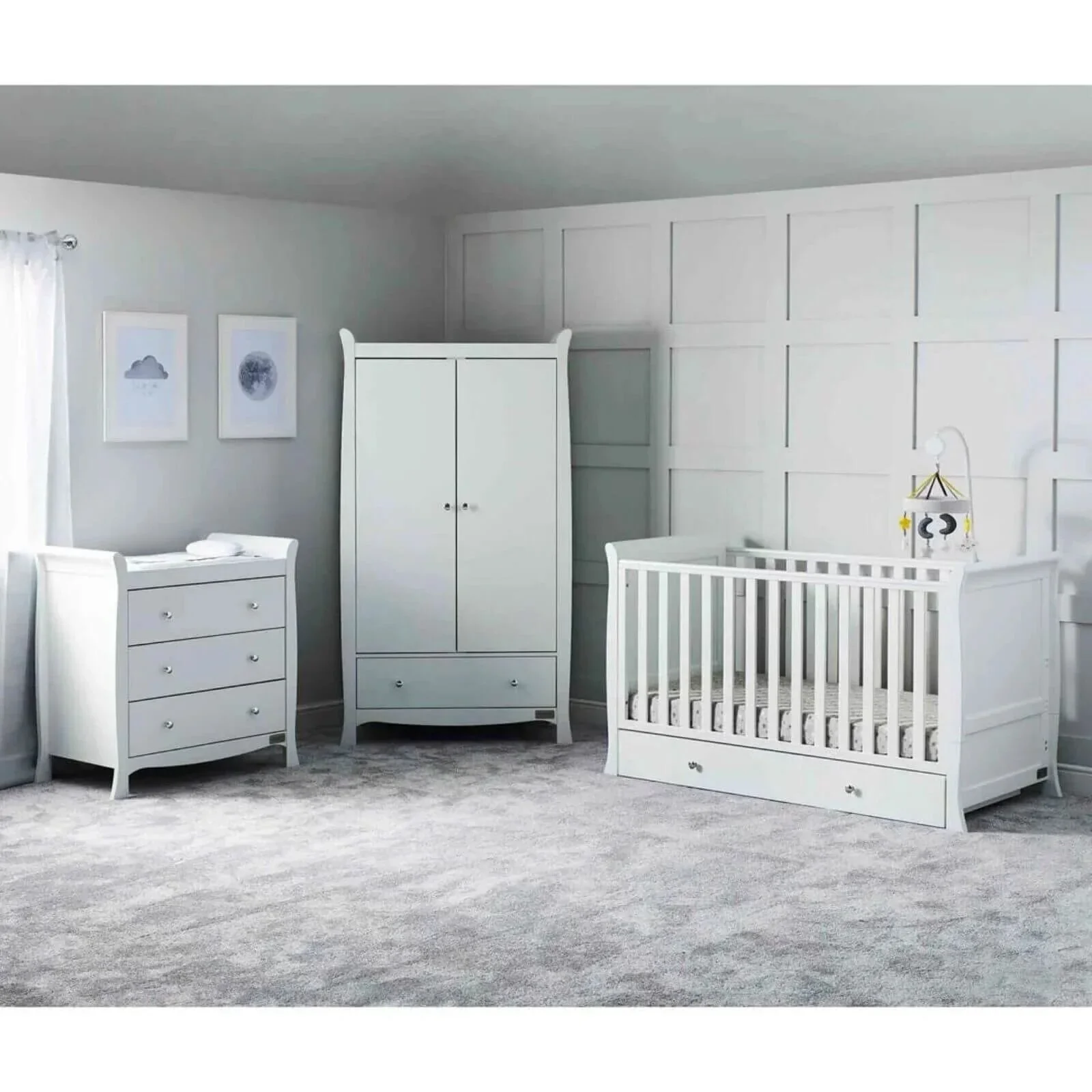Ickle Bubba Snowdon Classic Fibre Mattress Furniture Set 3 pcs - White - Image 15