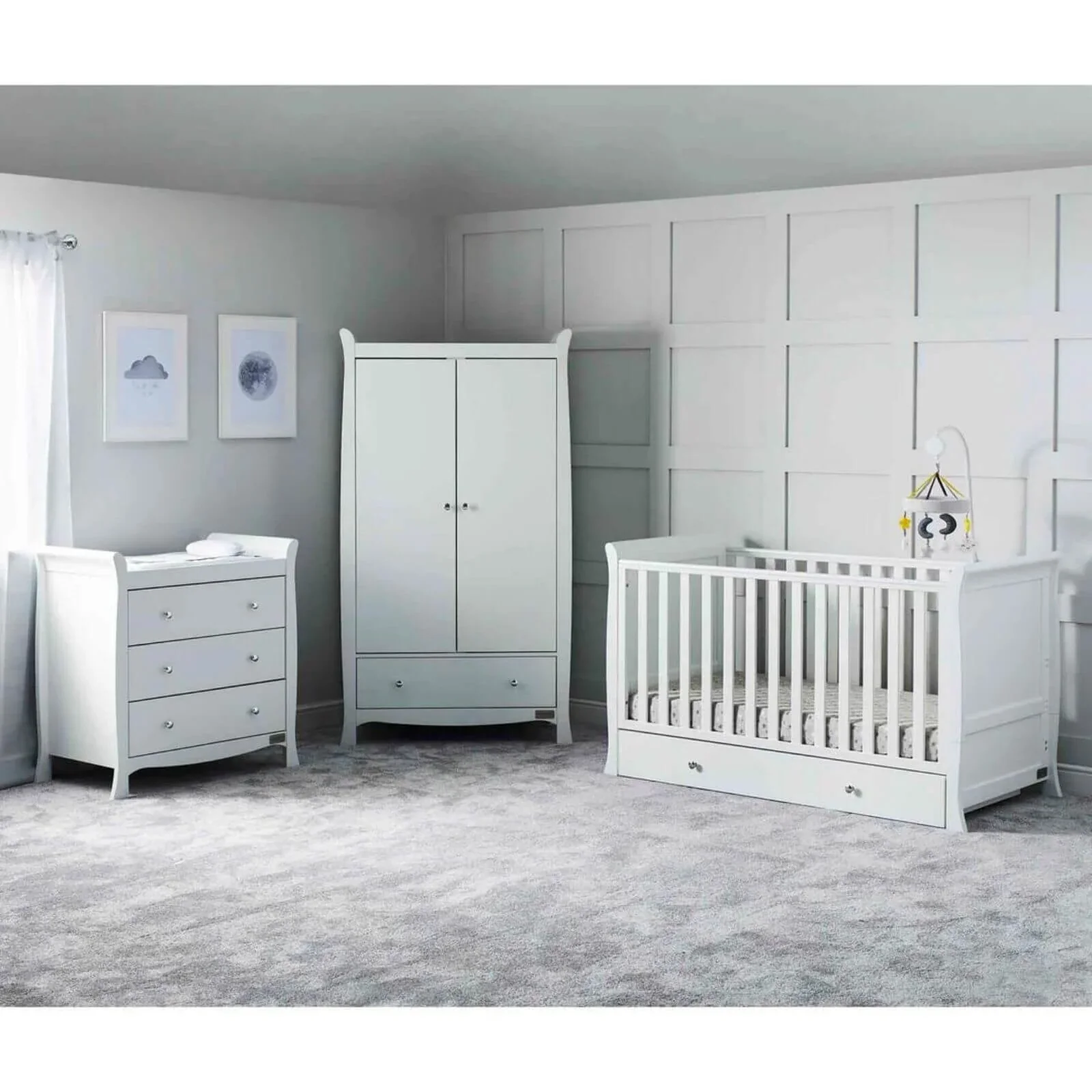 Ickle Bubba Snowdon Classic Furniture Set Premium Pocket Sprung Mattress 3 pcs - White - Image 15