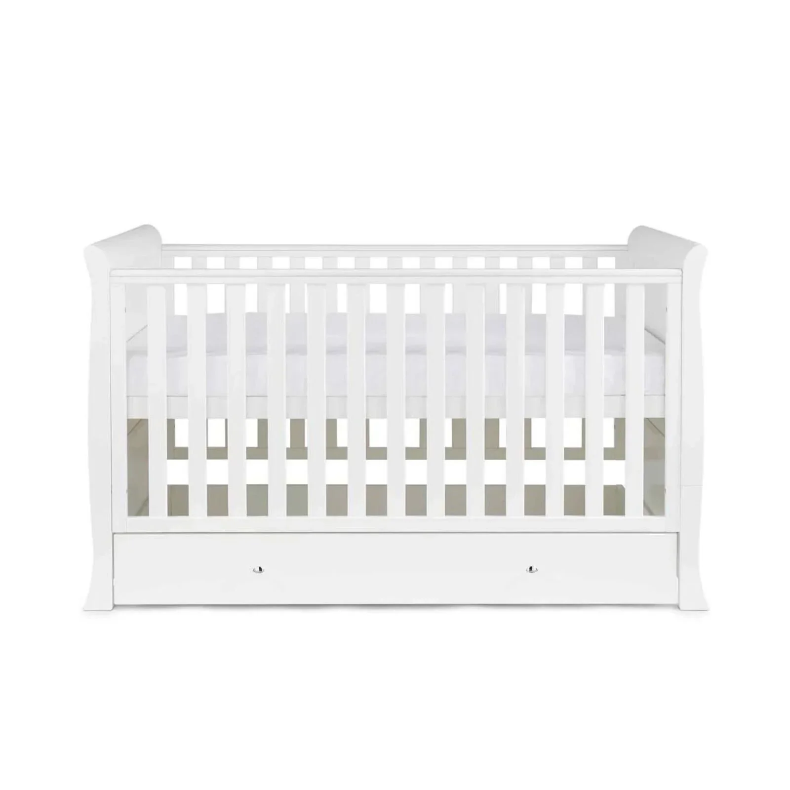 Ickle Bubba Snowdon Classic Cot Bed White - Premium Sprung Mattress - Image 5