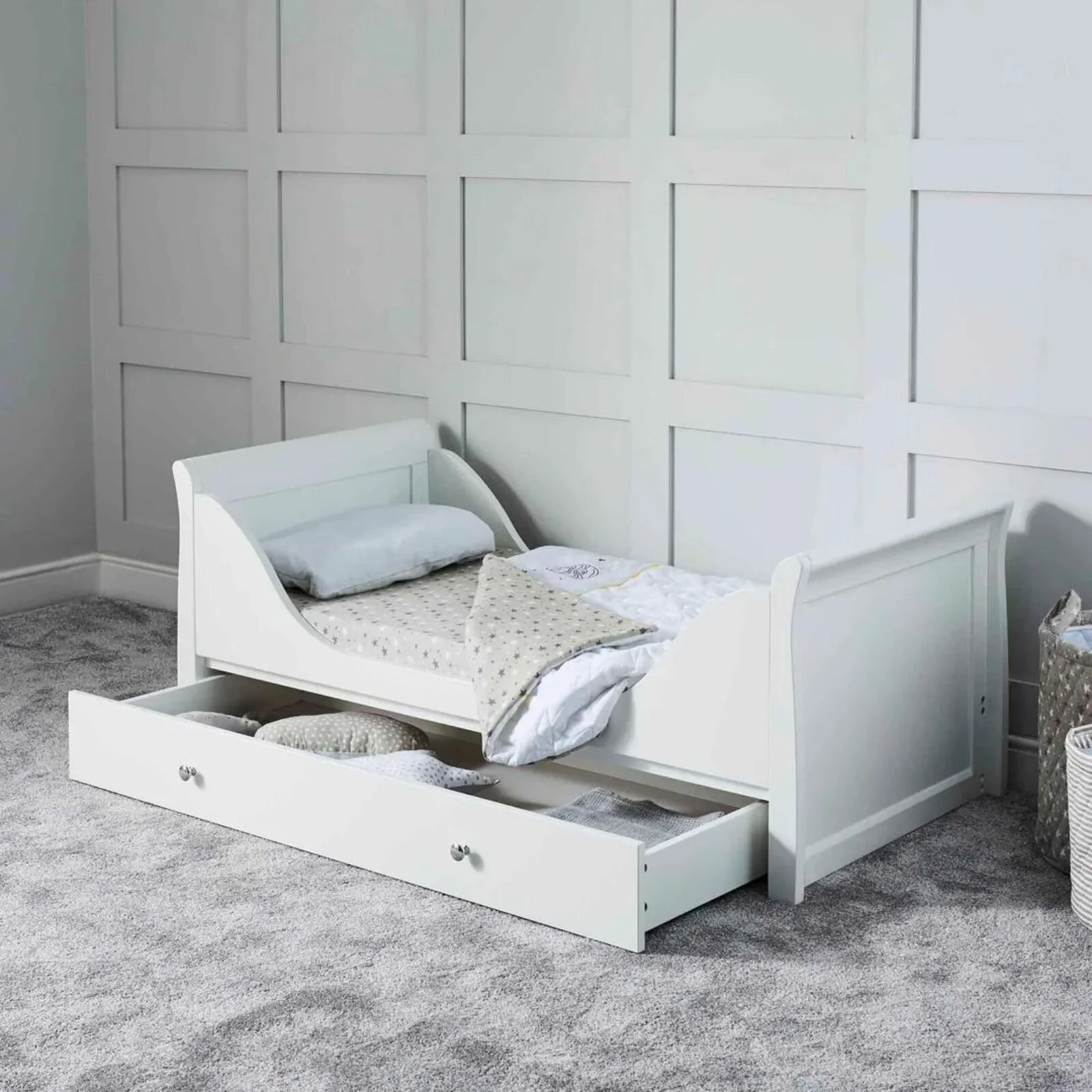 Ickle Bubba Snowdon Classic Cot Bed White - Premium Pocket Sprung Mattress - Image 8