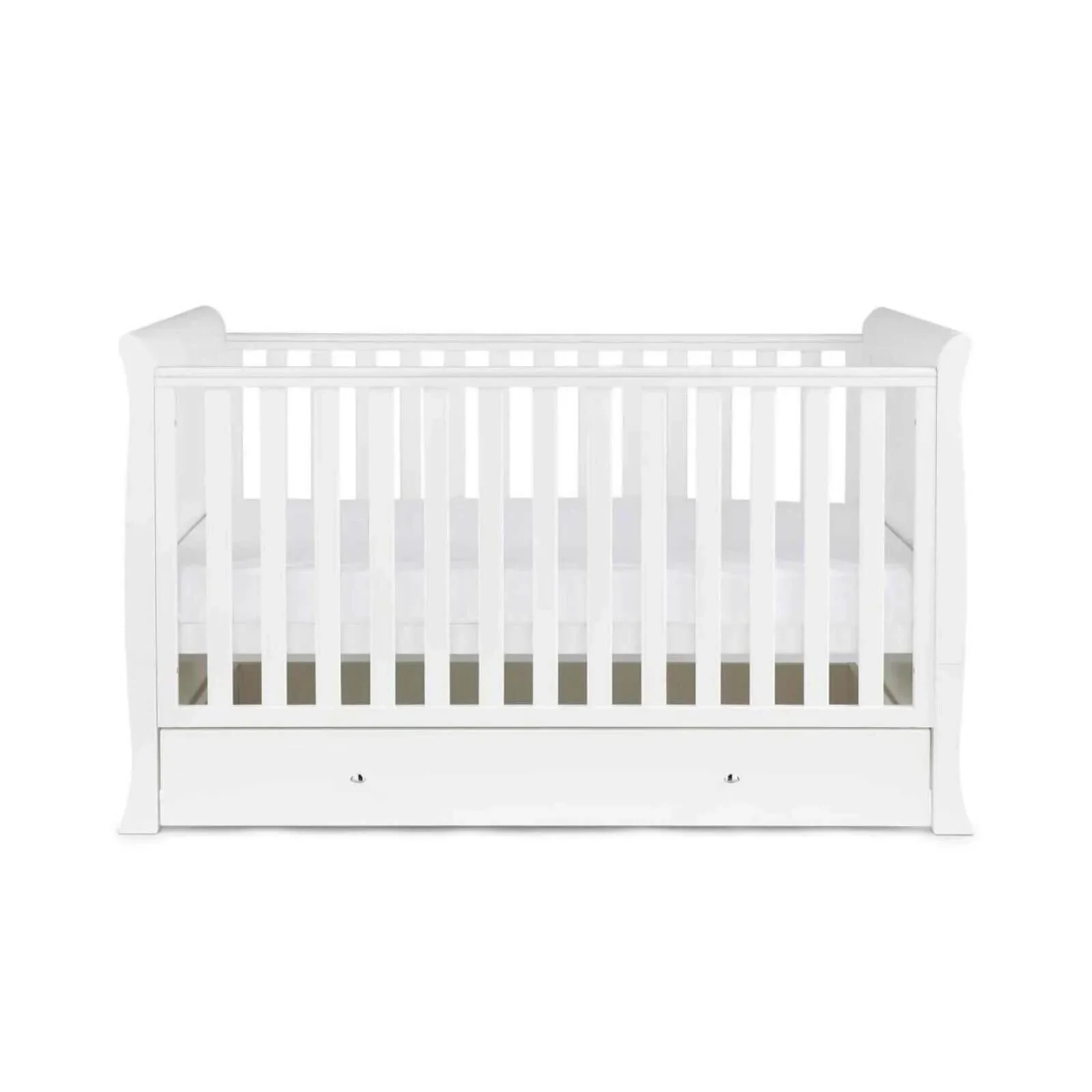 Ickle Bubba Snowdon Classic Cot Bed White - Without Mattress - Image 3