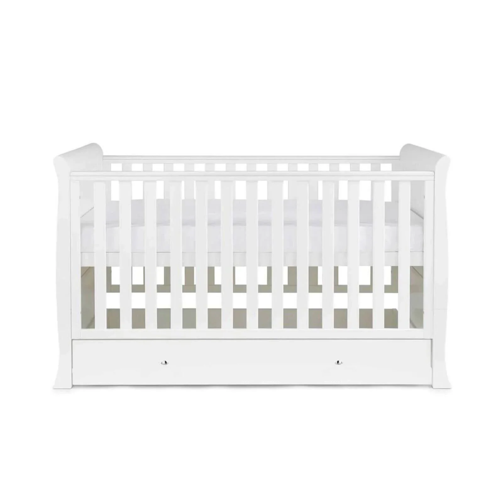 Ickle Bubba Snowdon Classic Cot Bed White - Without Mattress - Image 4