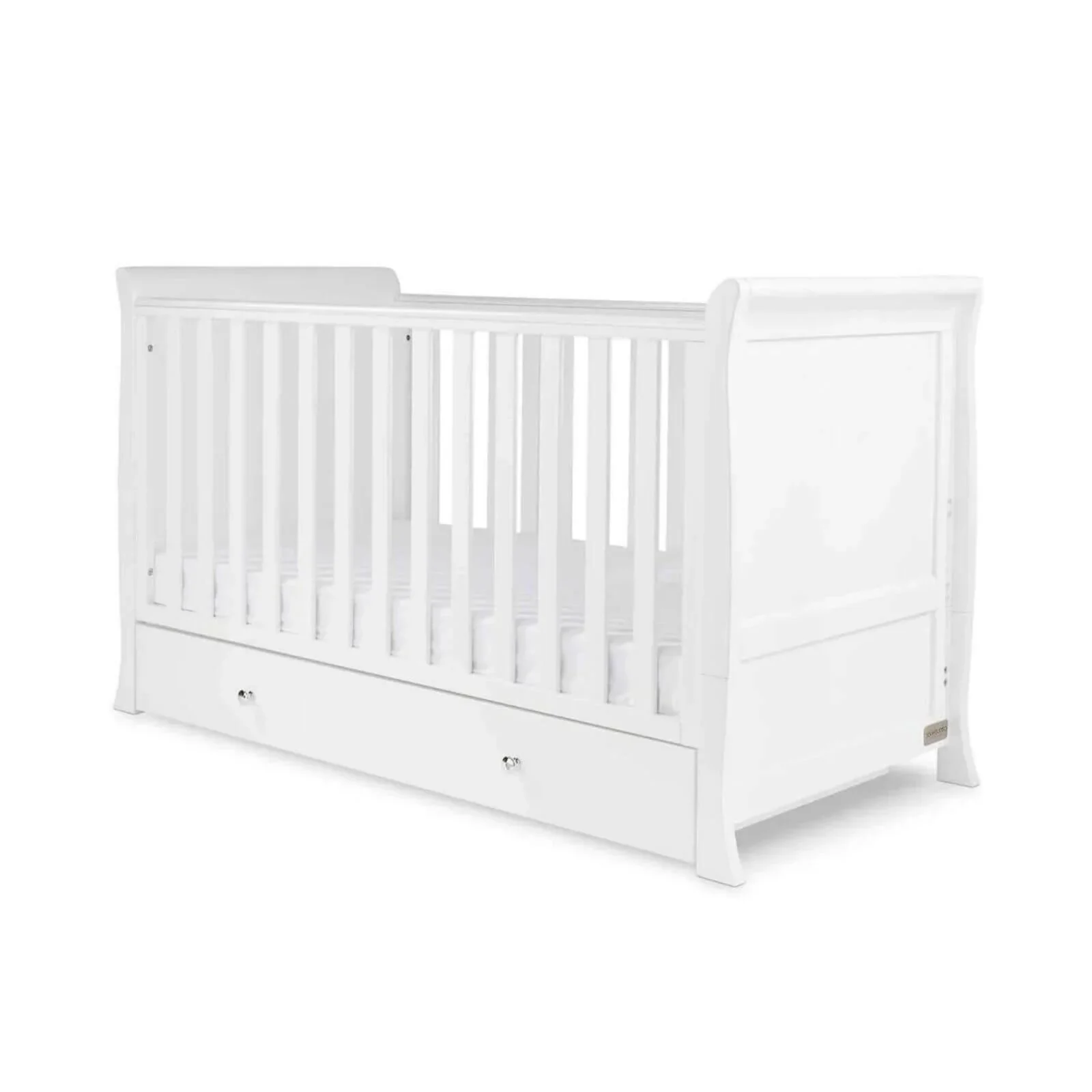 Ickle Bubba Snowdon Classic Cot Bed White - Without Mattress - Image 6