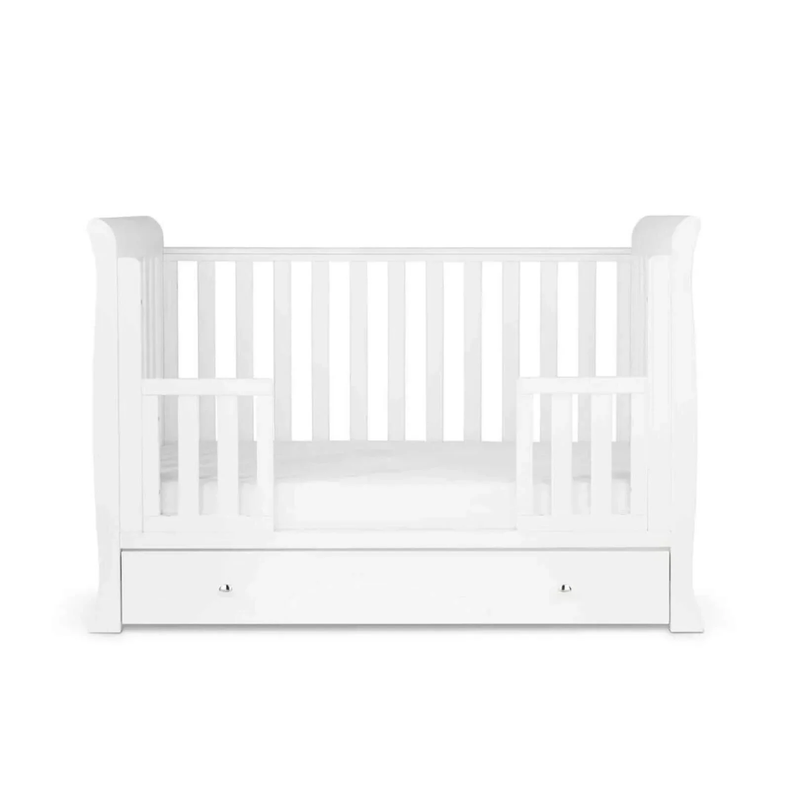 Ickle Bubba Snowdon Mini Cot Bed White - Premium Sprung Mattress - Image 5