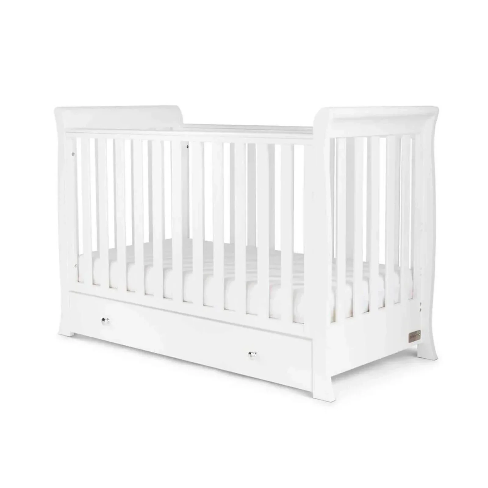 Ickle Bubba Snowdon Mini Cot Bed White - Premium Pocket Sprung Mattress - Image 8