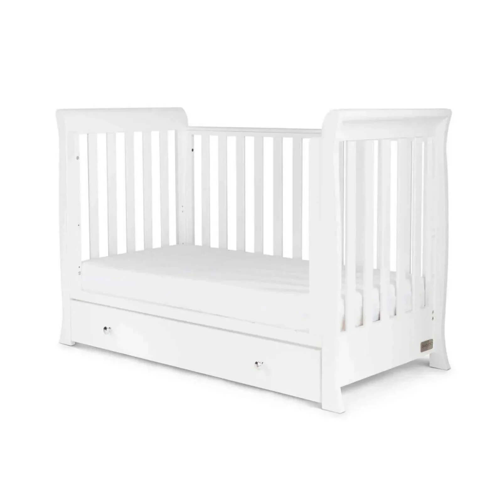 Ickle Bubba Snowdon Mini Cot Bed White - Without Mattress - Image 10