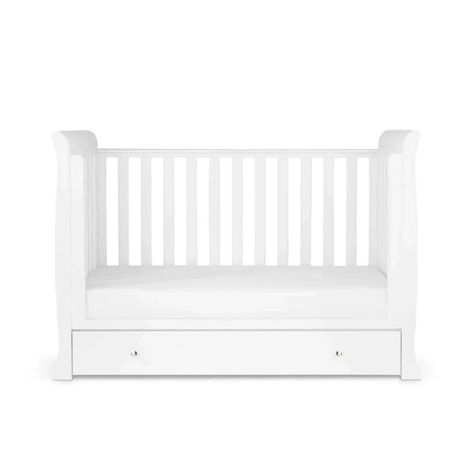 Ickle Bubba Snowdon Mini Cot Bed White - Fibre Mattress - Image 6