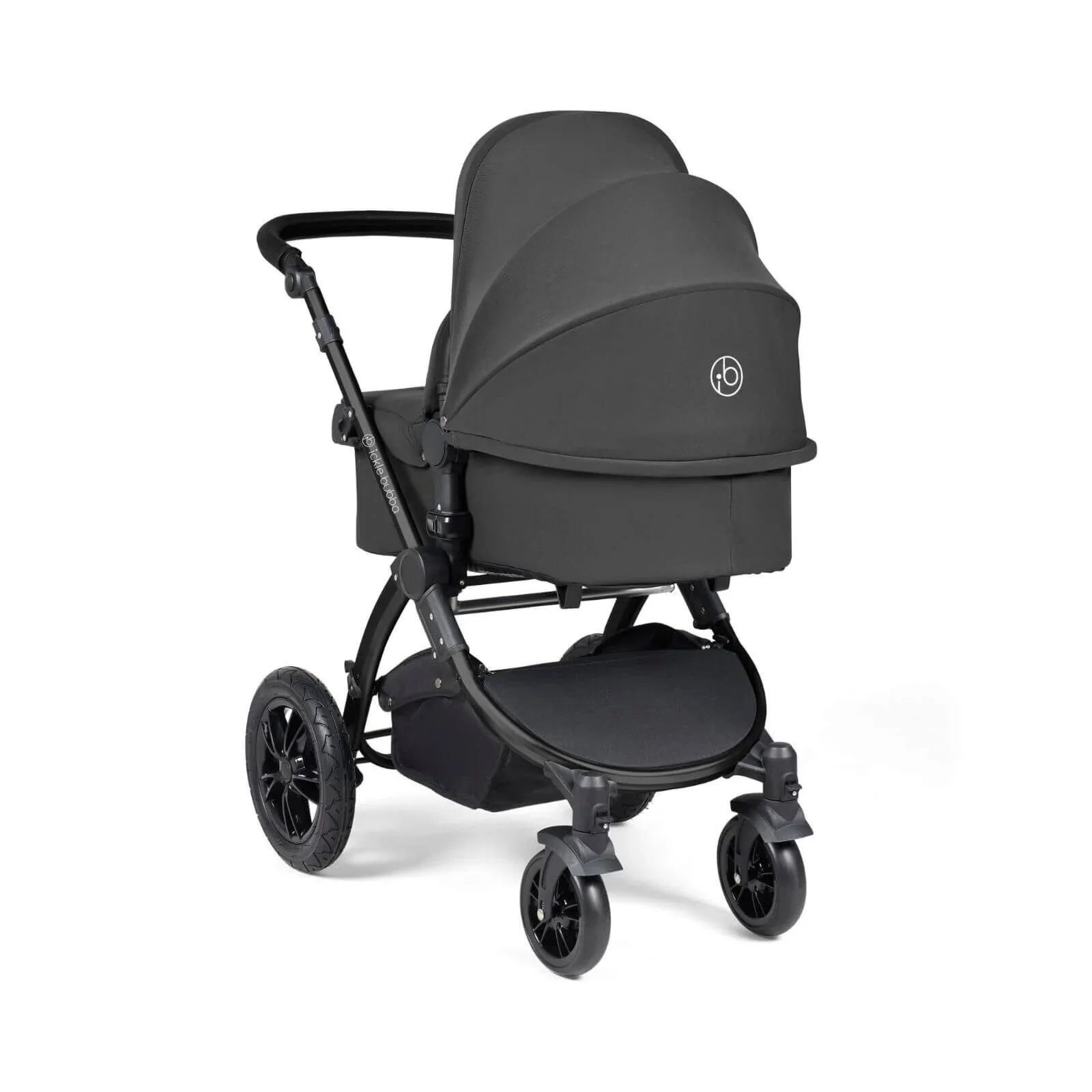 Ickle Bubba Stomp Luxe 2-in-1 Pushchair & Carrycot - Black/Charcoal Grey/Black - Image 4