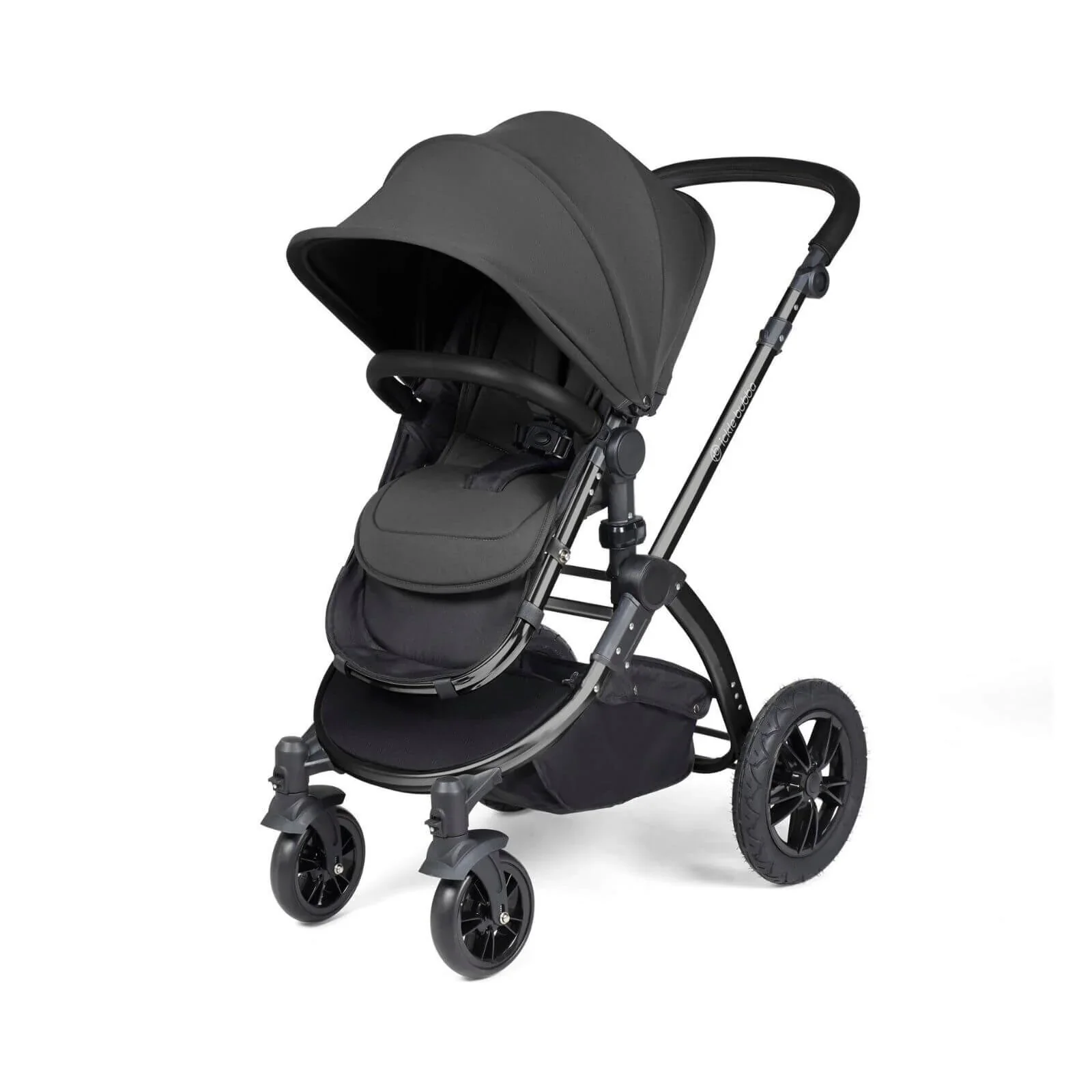 Ickle Bubba Stomp Luxe 2-in-1 Pushchair & Carrycot - Black/Charcoal Grey/Black - Image 5