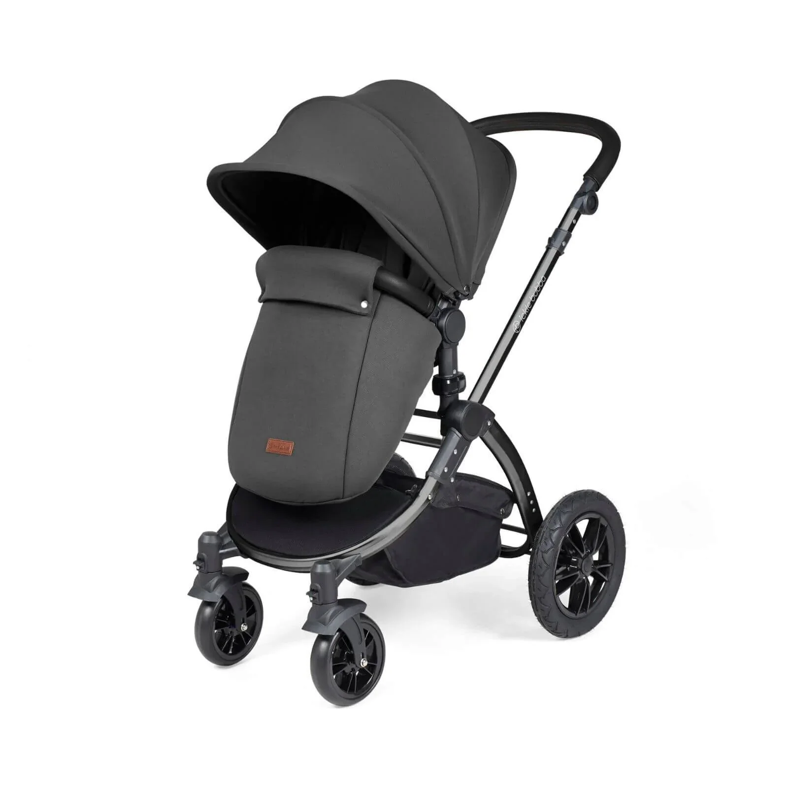 Ickle Bubba Stomp Luxe 2-in-1 Pushchair & Carrycot - Black/Charcoal Grey/Black - Image 6
