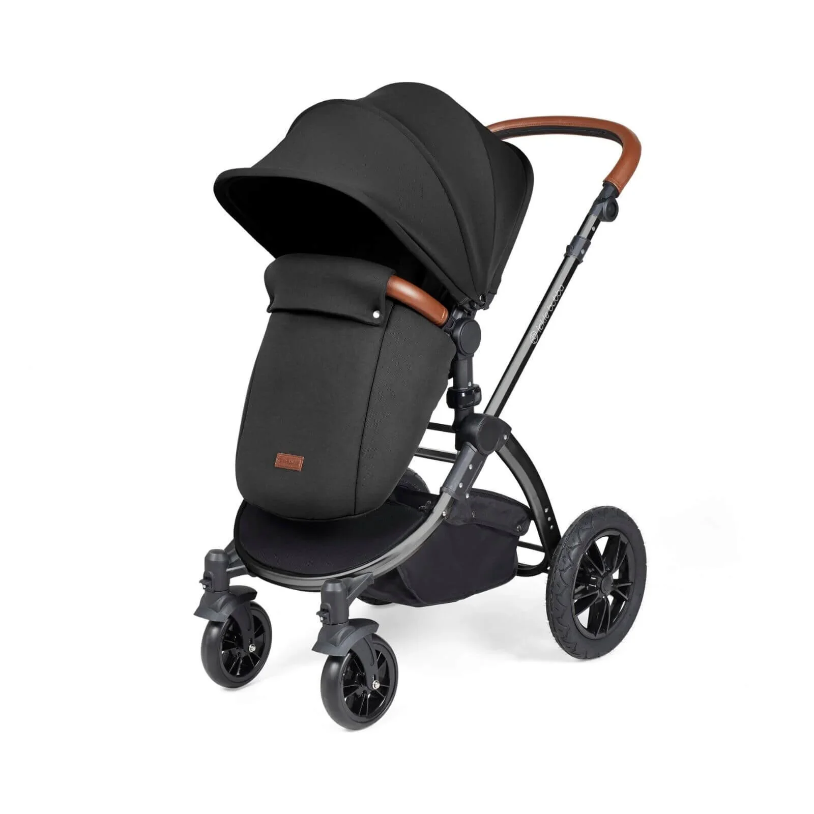 Ickle Bubba Stomp Luxe 2-in-1 Pushchair & Carrycot - Black/Midnight/Tan - Image 8