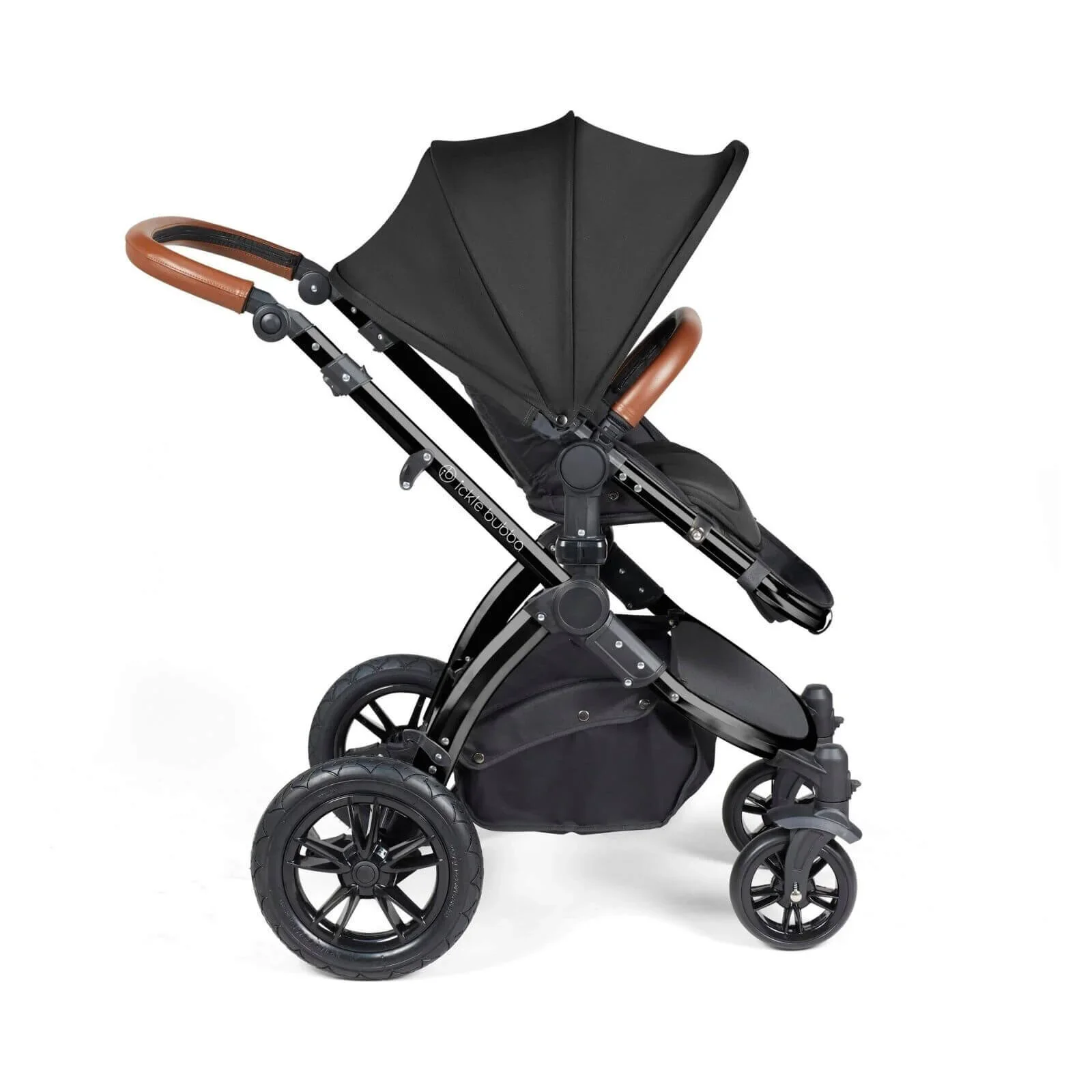 Ickle Bubba Stomp Luxe 2-in-1 Pushchair & Carrycot - Black/Midnight/Tan - Image 9