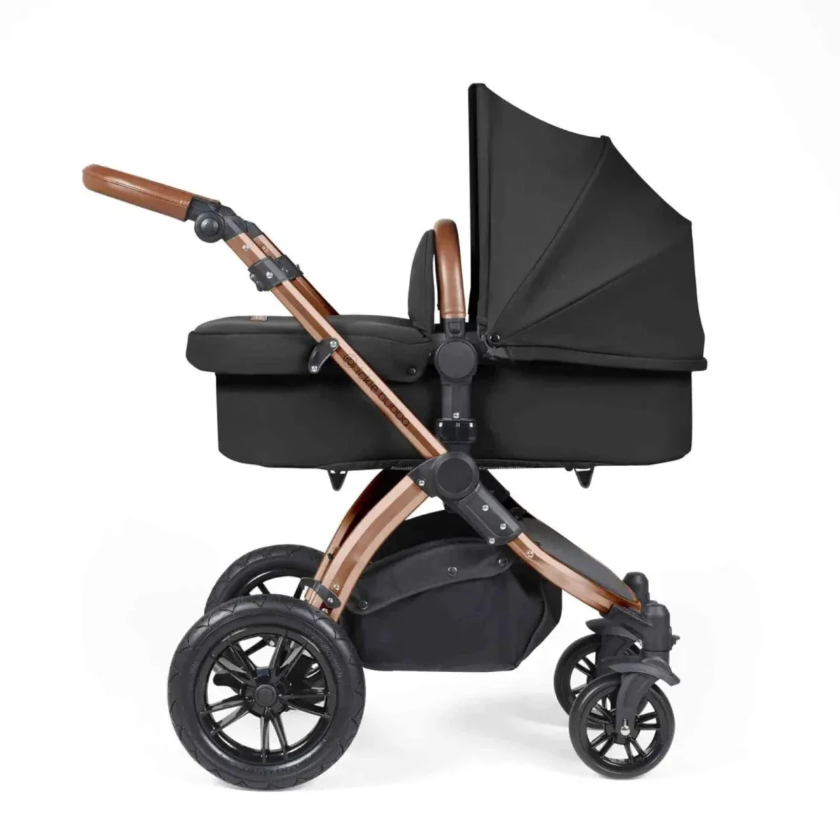 Ickle Bubba Stomp Luxe Travel System with i-Size Cirrus Car Seat & ISOFIX Base 12 pcs - Bronze & Midnight & Tan - Image 6