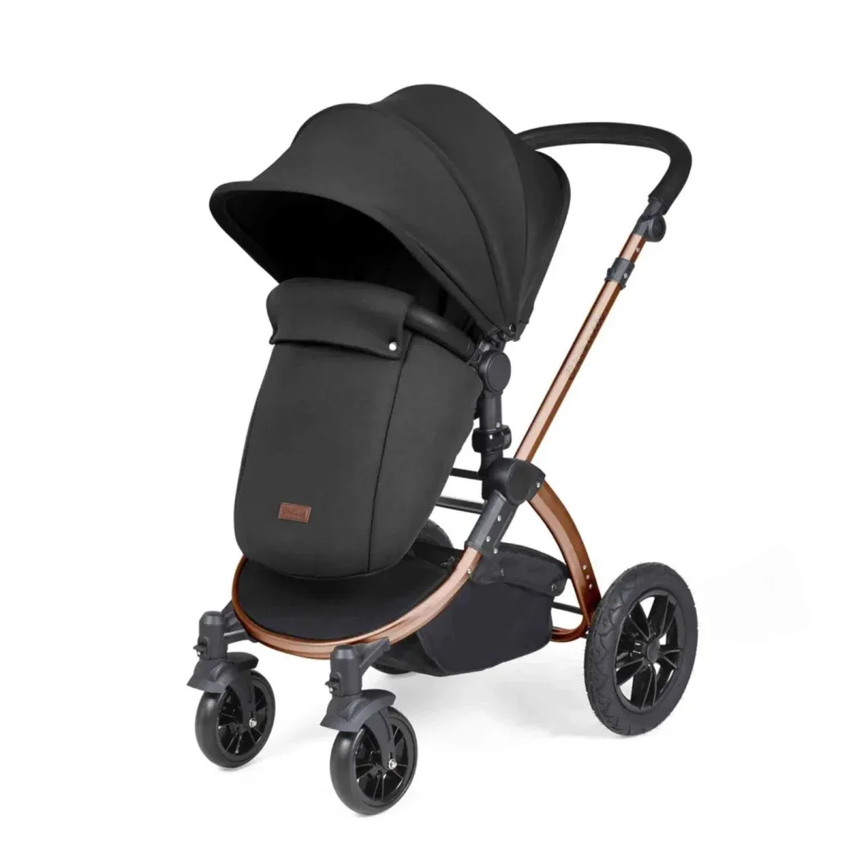 Ickle Bubba Stomp Luxe Travel System with i-Size Cirrus Car Seat & ISOFIX Base 12 pcs - Bronze & Midnight & Black - Image 7