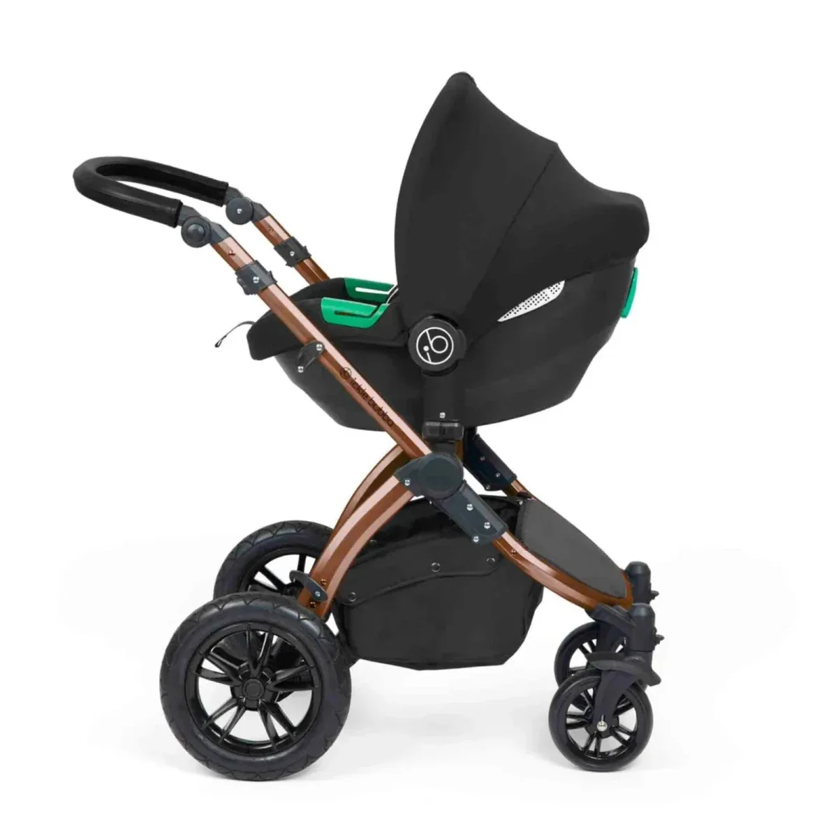 Ickle Bubba Stomp Luxe Travel System with i-Size Cirrus Car Seat & ISOFIX Base 12 pcs - Bronze & Midnight & Black - Image 8