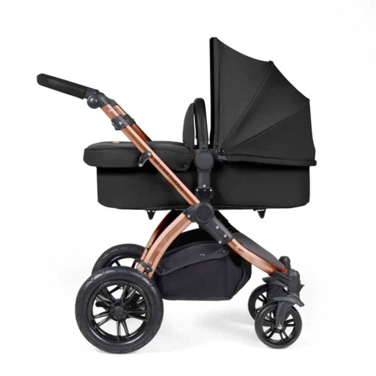 Ickle Bubba Stomp Luxe Travel System with i-Size Stratus Car Seat & ISOFIX Base 12 pcs - Bronze & Midnight & Black - Image 6