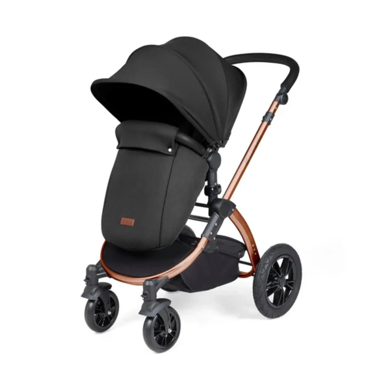 Ickle Bubba Stomp Luxe Travel System with i-Size Stratus Car Seat & ISOFIX Base 12 pcs - Bronze & Midnight & Black - Image 7