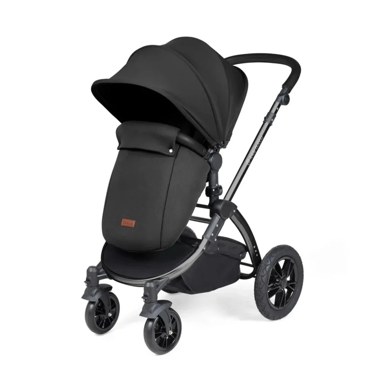 Ickle Bubba Stomp Luxe Travel System with i-Size Stratus Car Seat & ISOFIX Base 12 pcs - Black & Midnight & Black - Image 7