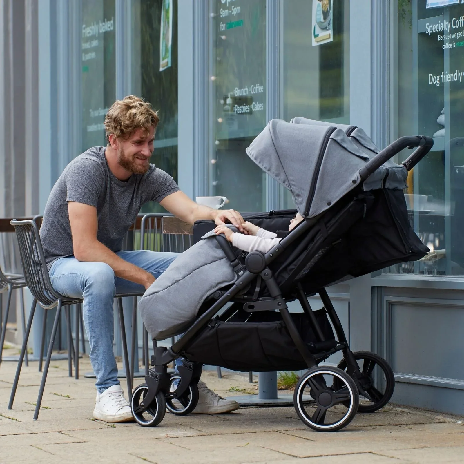 Ickle Bubba Venus Double Stroller - Space Grey - Image 15