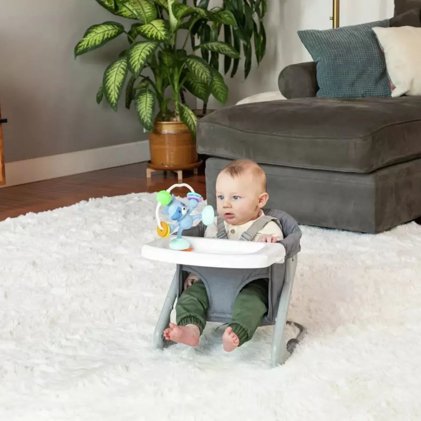 Infantino Stick & Spin High Chair Pal - Racoon - Image 3
