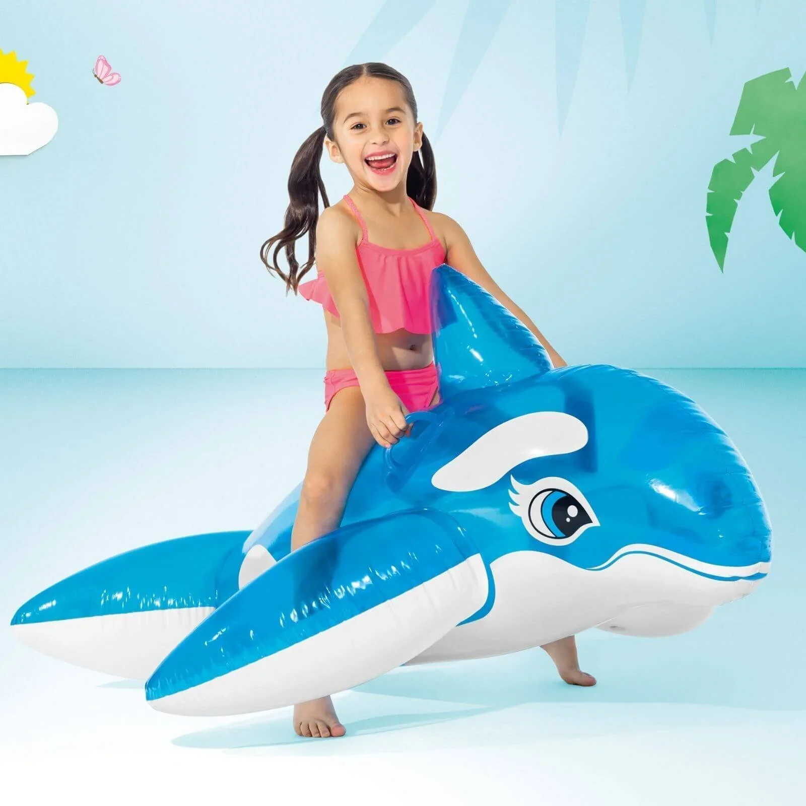 INTEX 60" Little Whale Ride-On Inflatable Pool Float - Image 3