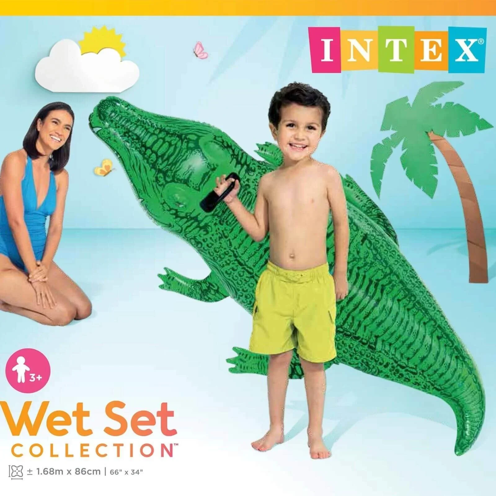 INTEX 66" L'il Gator Ride-On Inflatable Pool Float - Image 5