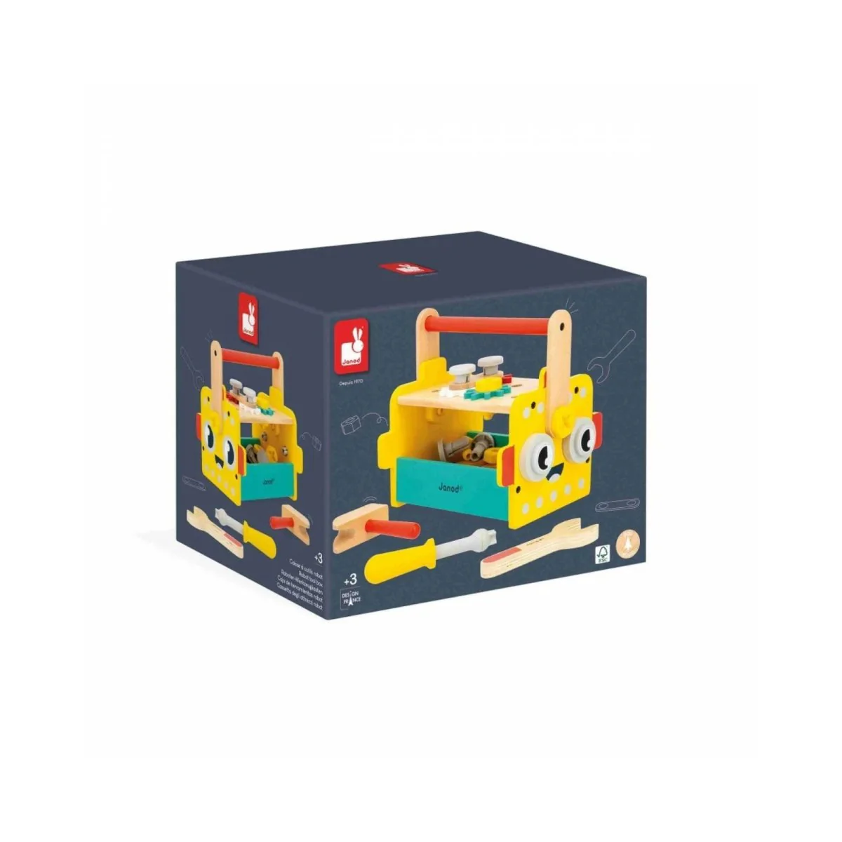 Janod Brico Kids Robot Tool Box - Image 7