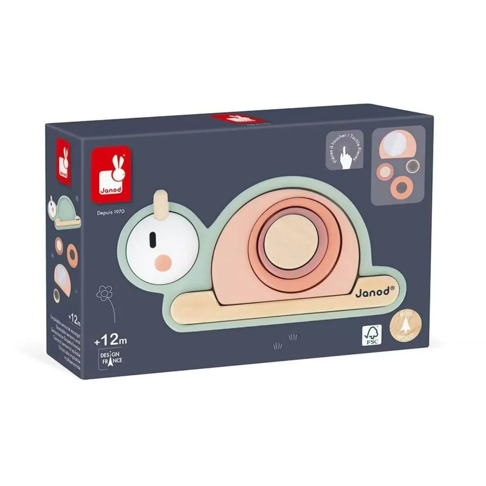 Janod Stackable Sensory Snail Sweet Cocoon - Image 6