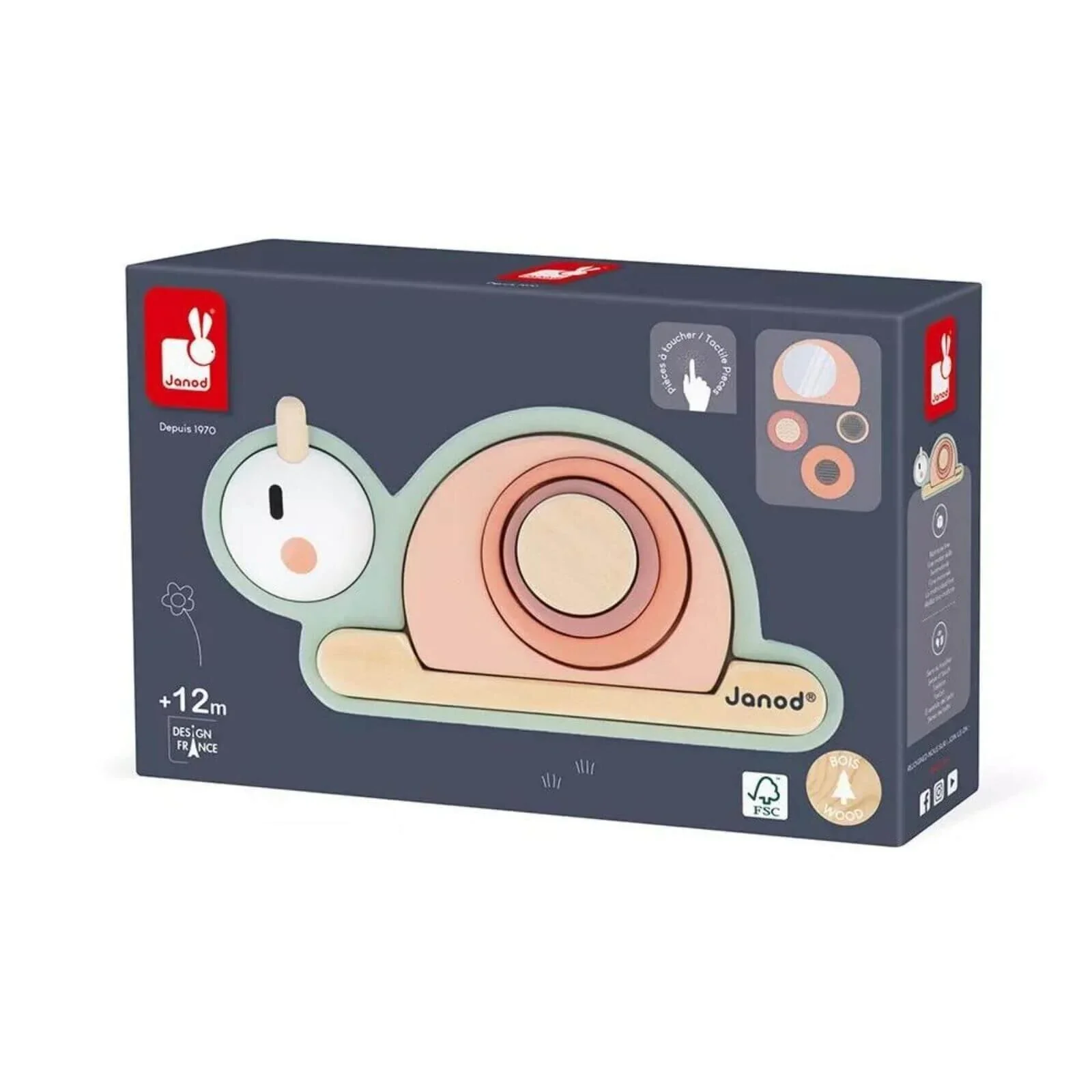 Janod Stackable Sensory Snail Sweet Cocoon - Image 7