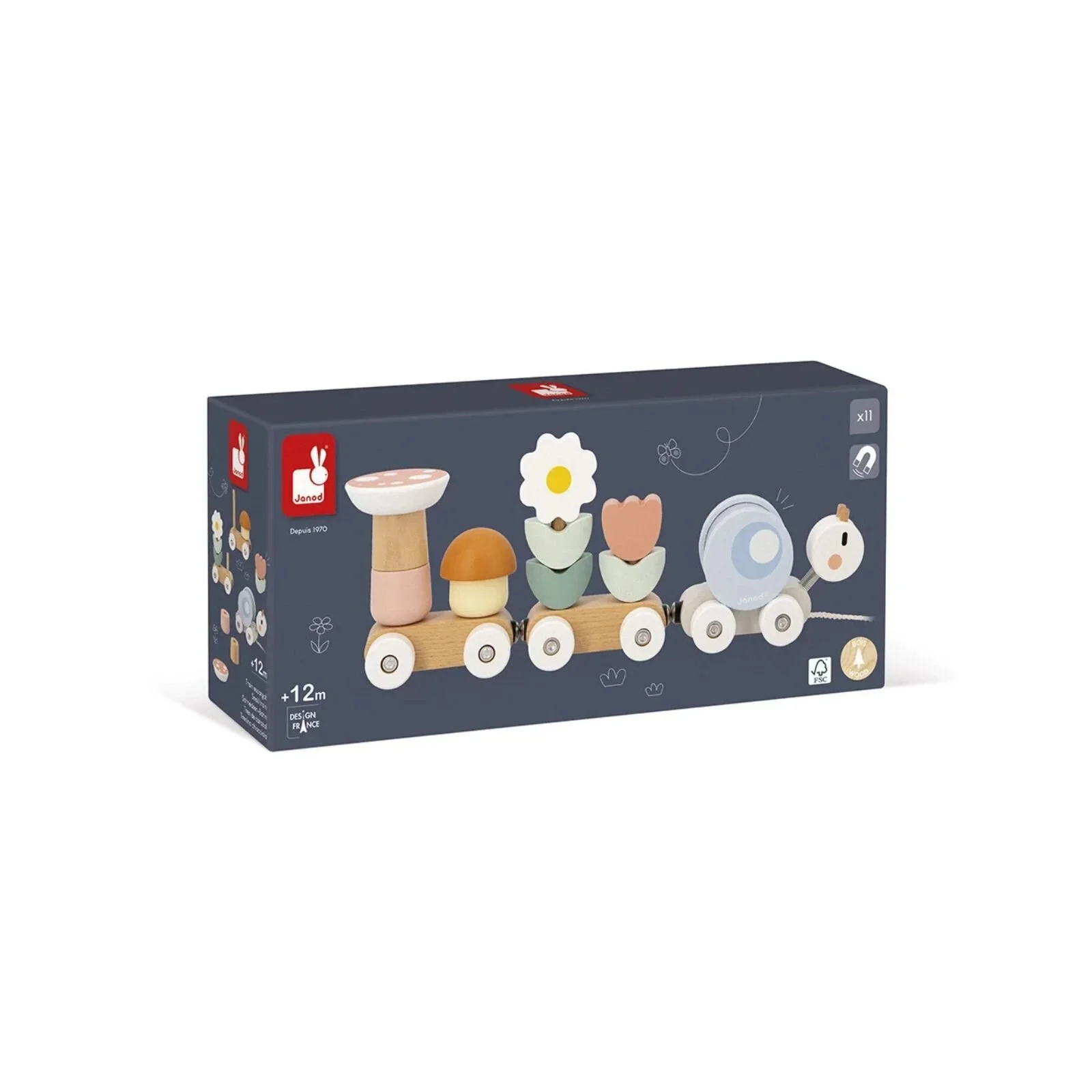 Janod Sweet Cocoon Snail Train - Image 6