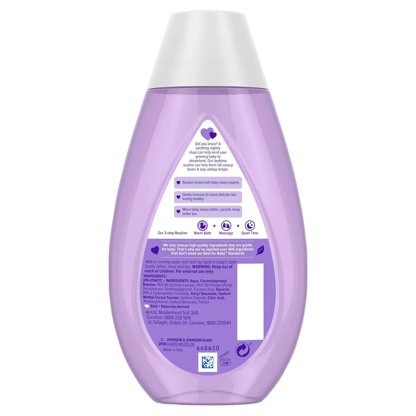 Johnson's Baby Bedtime Bath 300ml - Image 2