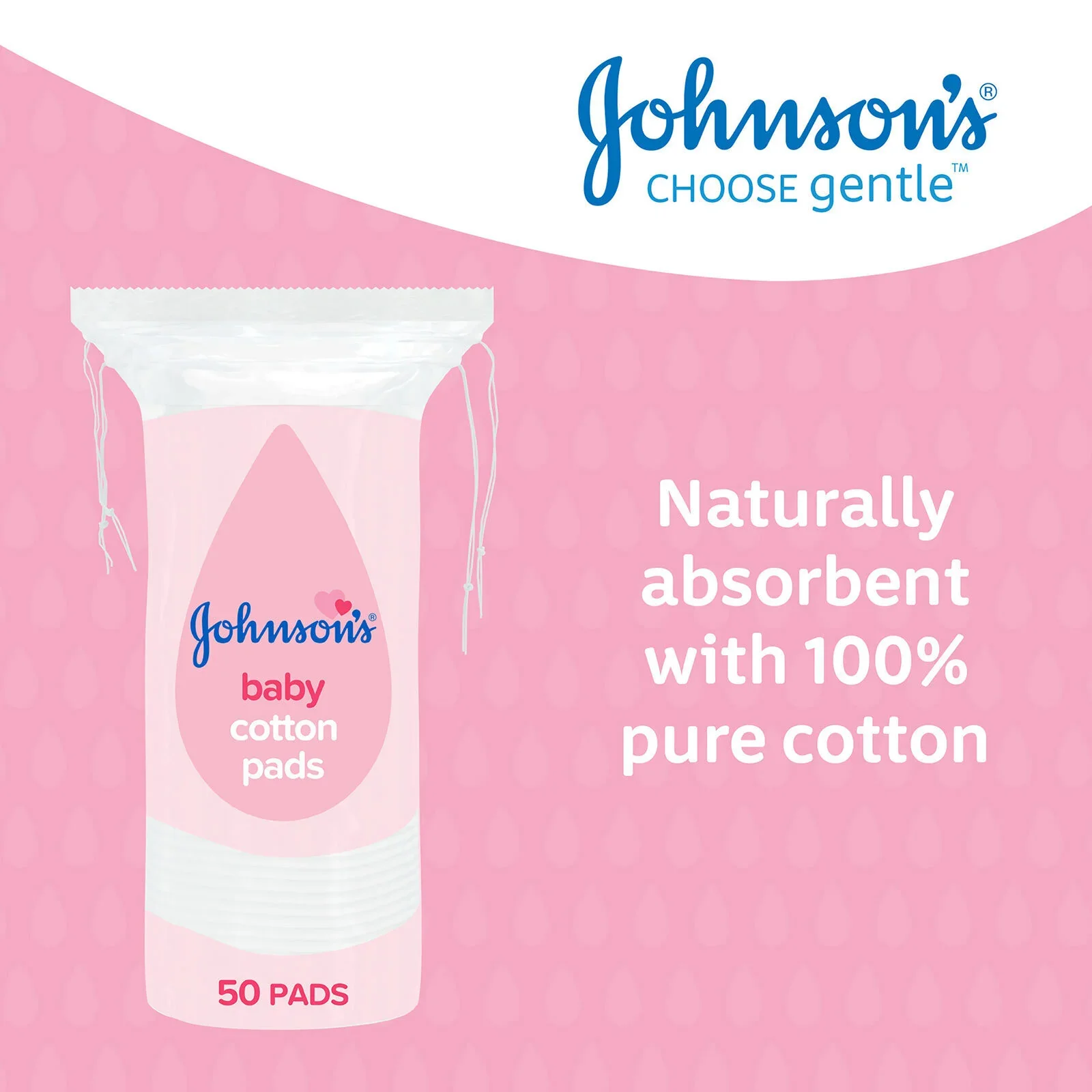 Johnson's Baby Cotton Pads 50 pads - Image 3