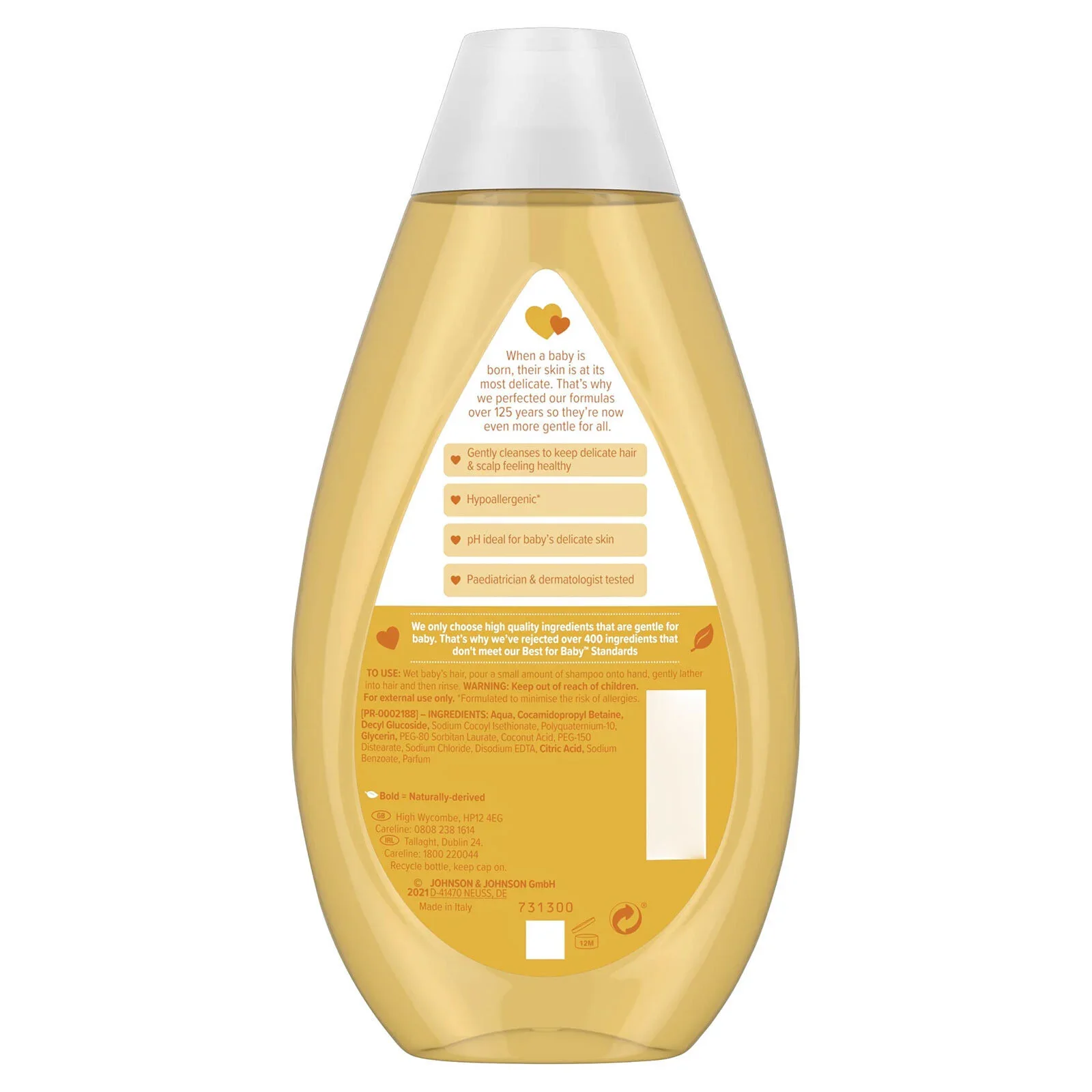 Johnson's Baby Shampoo Regular Gold 500ml - Image 2
