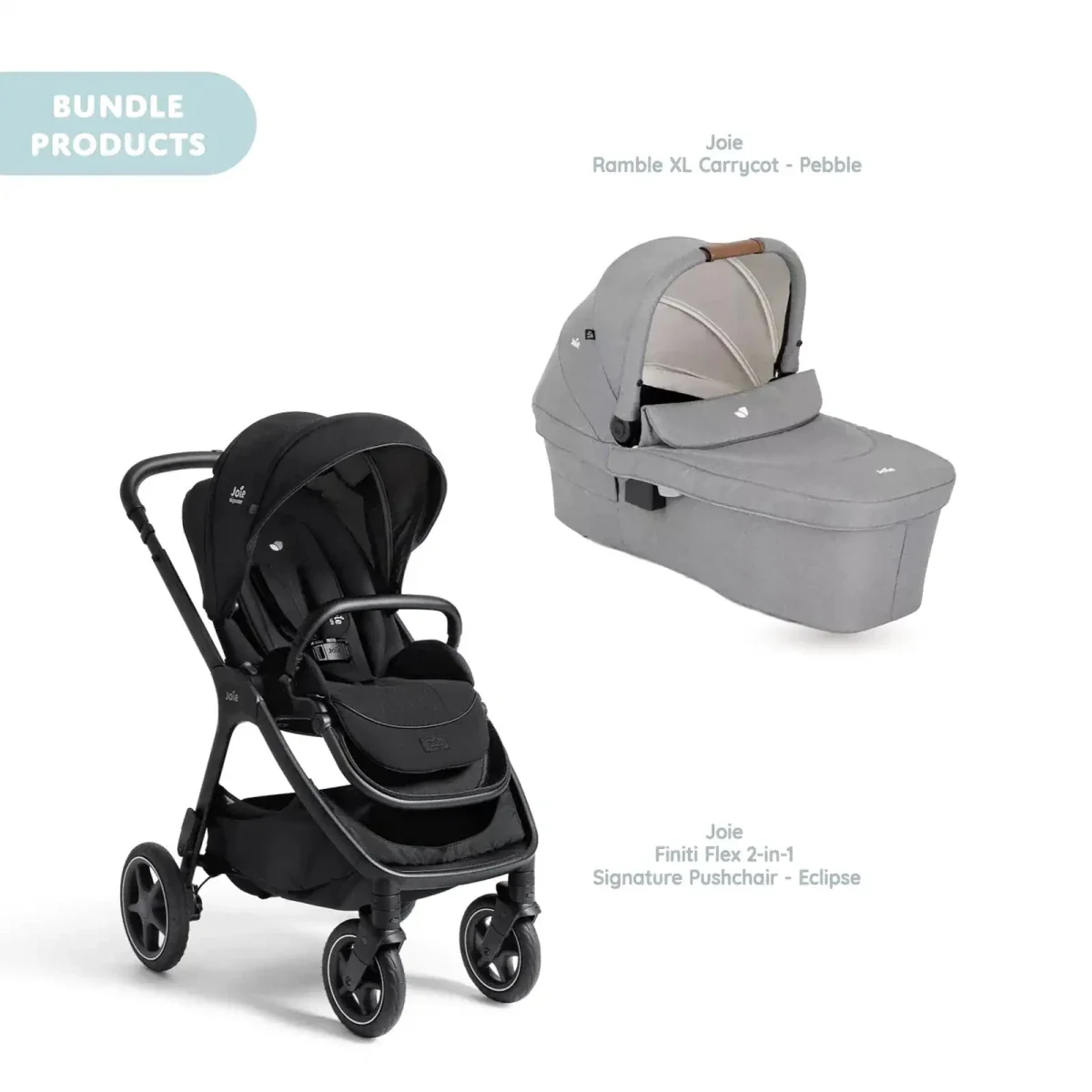 Joie Finiti Signature Pushchair with Ramble XL Carrycot - Eclipse