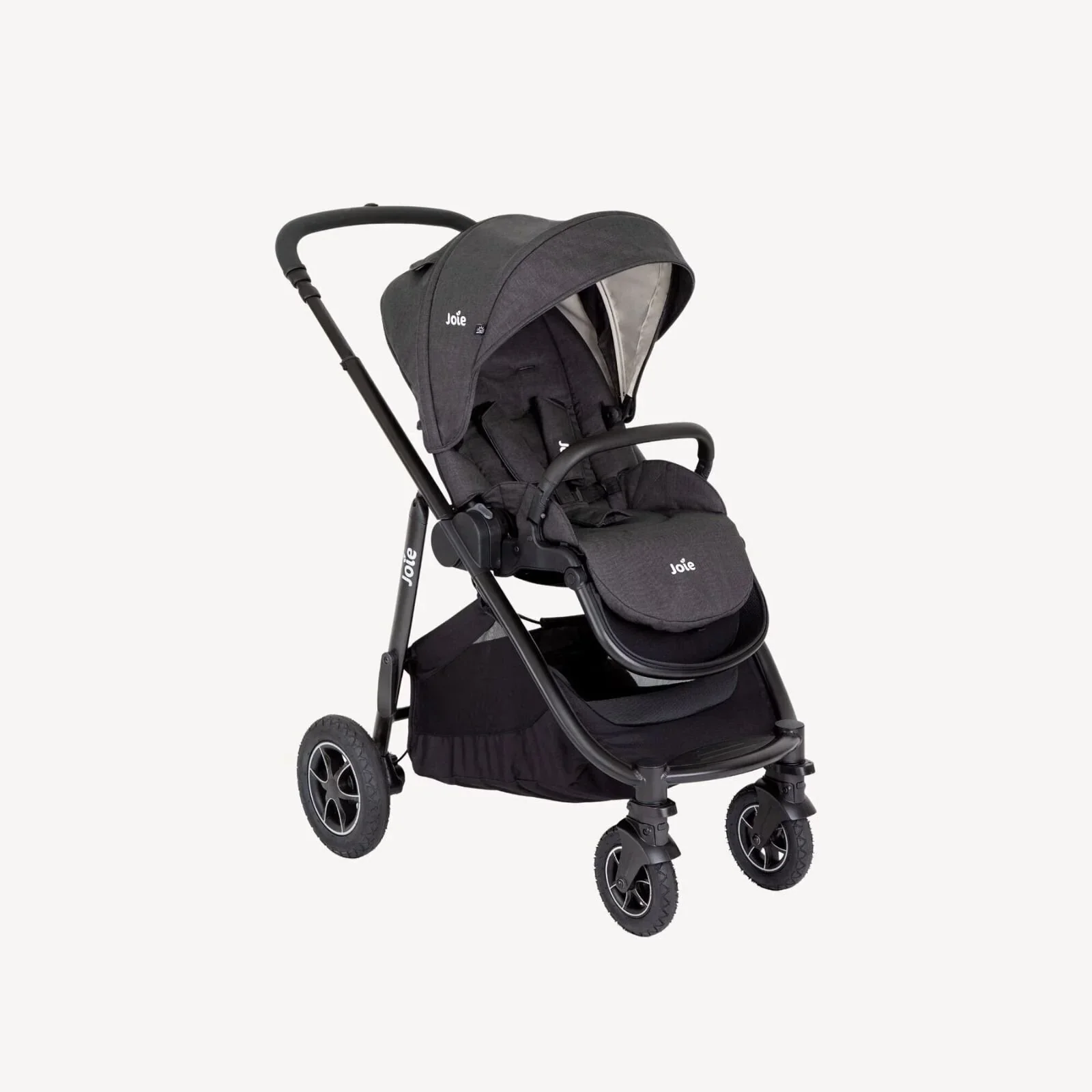 Joie Versatrax Pushchair with I-Level Pro Car Seat & Base & Calmi Carrycot Travel System - Shale - Image 4