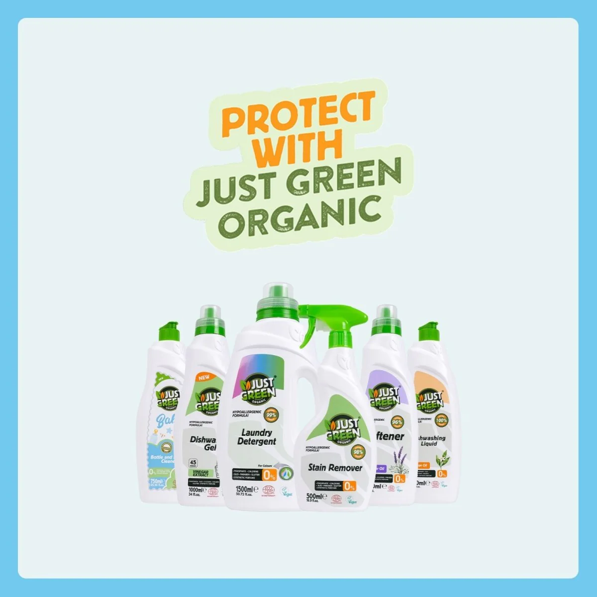Just Green Organic Baby Laundry Liquid 1500ml - Image 7