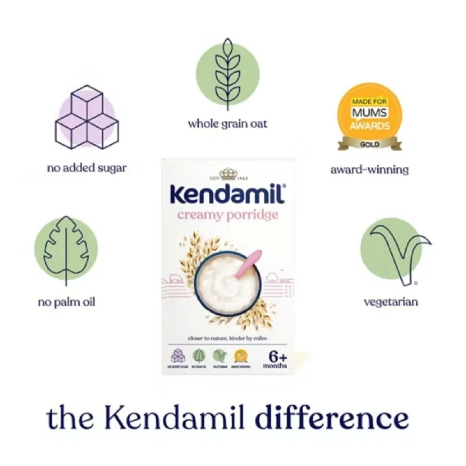 Kendamil Creamy Oat Porridge 6+ months 150g - Image 2