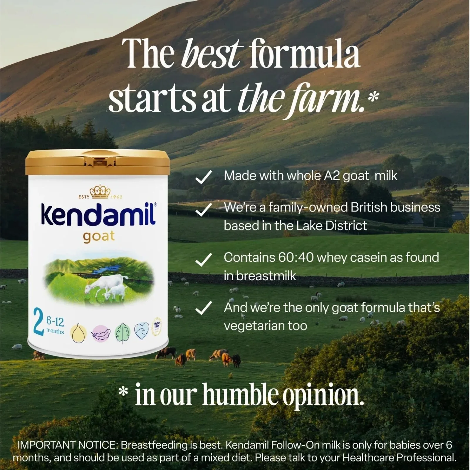 Kendamil Stage 2 Goat Follow-On Milk 6-12 months 800g - Image 4