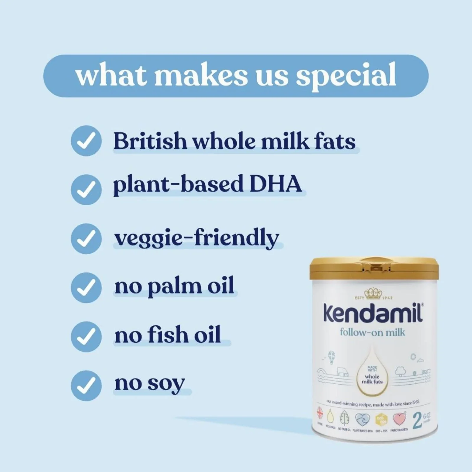Kendamil Stage 2 Follow On Milk Formula 6-12 months 800g - Image 2