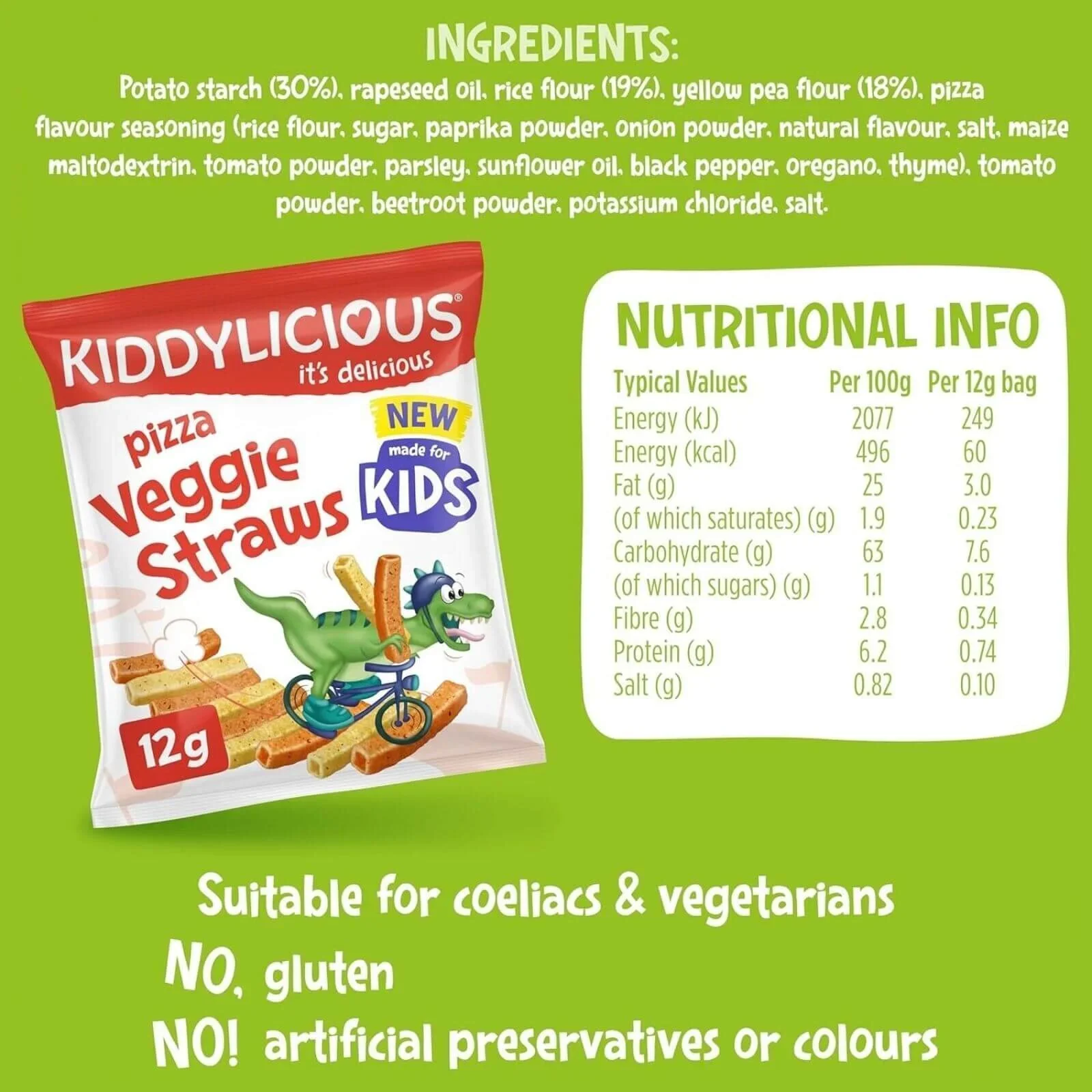 Kiddylicious Veggie Straws 3+ years 48g (4x12g) - Image 5
