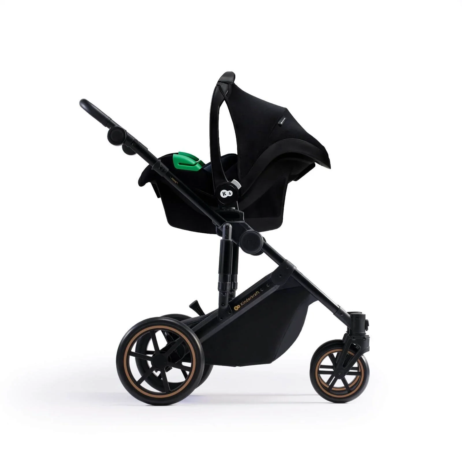 Kinderkraft 3-in-1 Mink Pro Prime 2 Travel System with Car Seat - Dark Green - Image 3