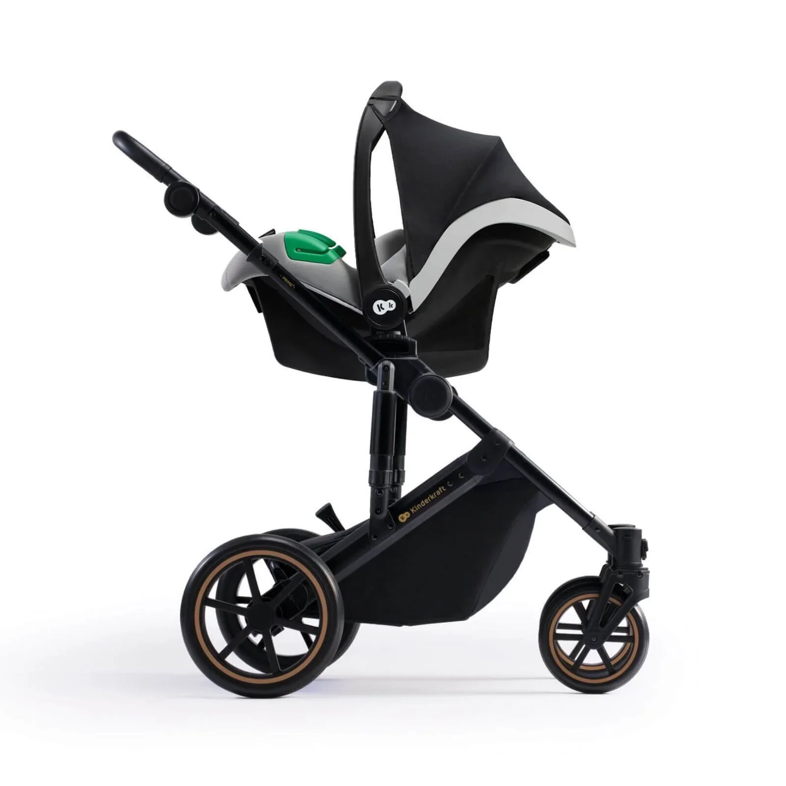 Kinderkraft 3-in-1 Mink Pro Prime 2 Travel System with Car Seat - Shadow Grey - Image 3