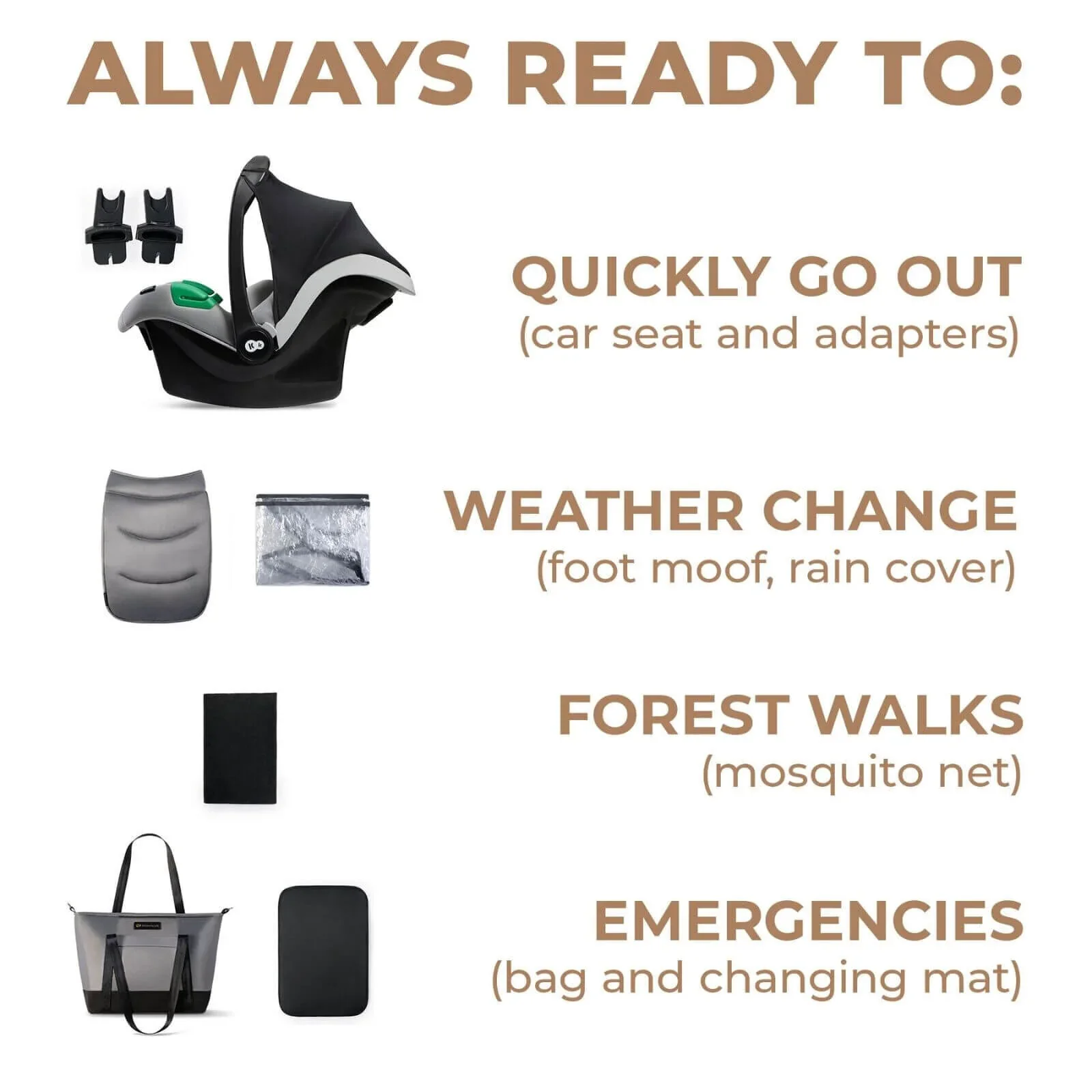 Kinderkraft 3-in-1 Mink Pro Prime 2 Travel System with Car Seat - Shadow Grey - Image 7